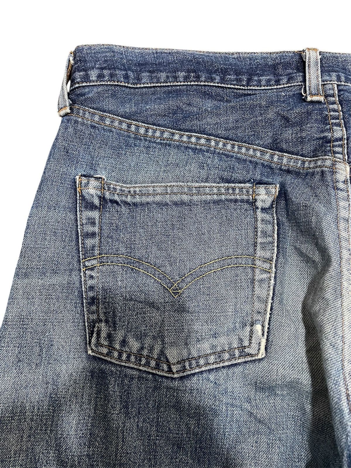 Japanese Brand × Levi's Vintage Levi’s 504Z Big E Selvedge Distressed Denim Size US 32 / EU 48 - 5 Thumbnail