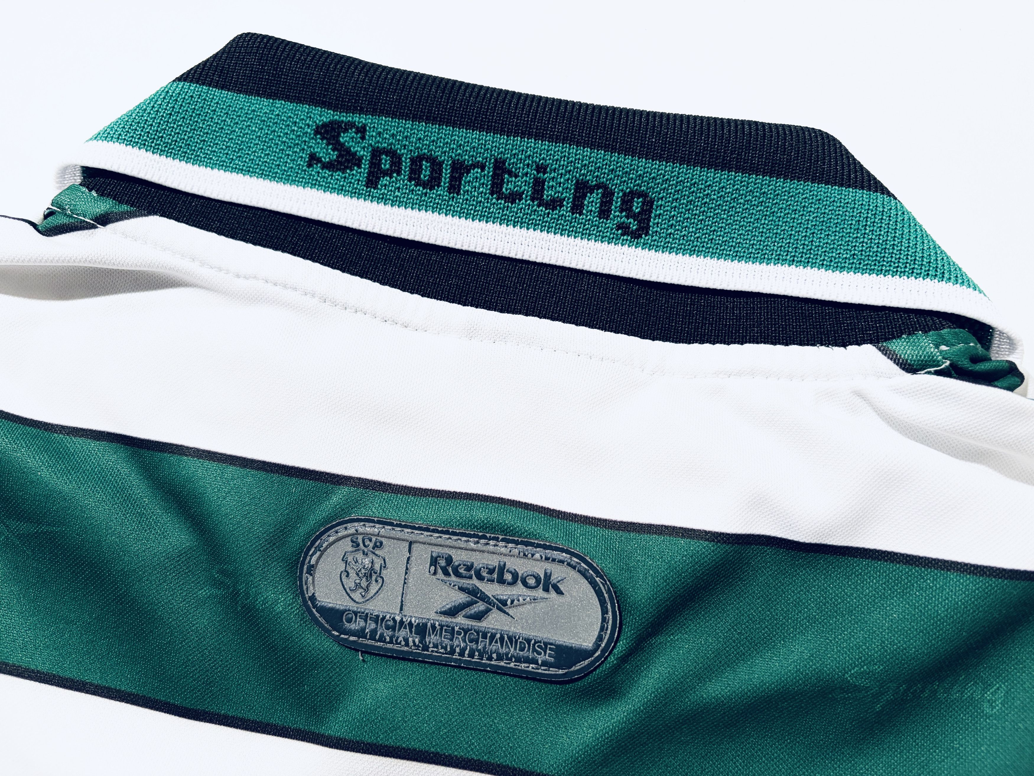 Reebok Sporting Lisbon Home Shirt 2001 - 2002 Size US L / EU 52-54 / 3 - 8 Thumbnail