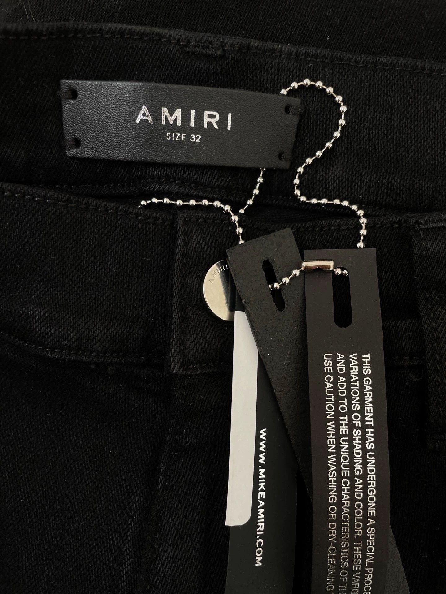 Amiri Amiri NWT Black Cashew Print Knee Rip & Cut Slim Jeans Size US 32 / EU 48 - 3 Thumbnail