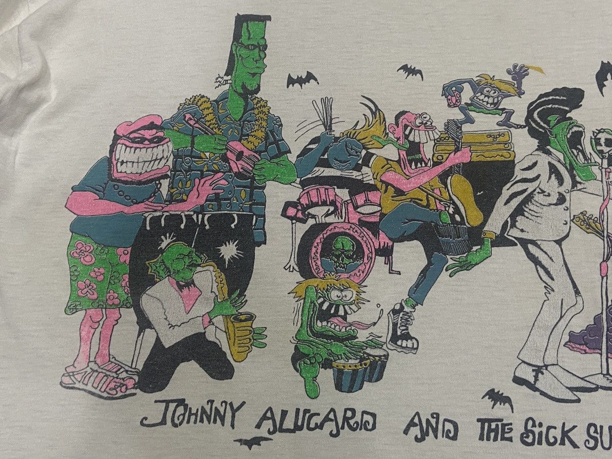 Band Tees 🔥Vintage 80s Johnny Alucard and The Sick Surf Eleven T-Shirt Size US L / EU 52-54 / 3 - 5 Thumbnail