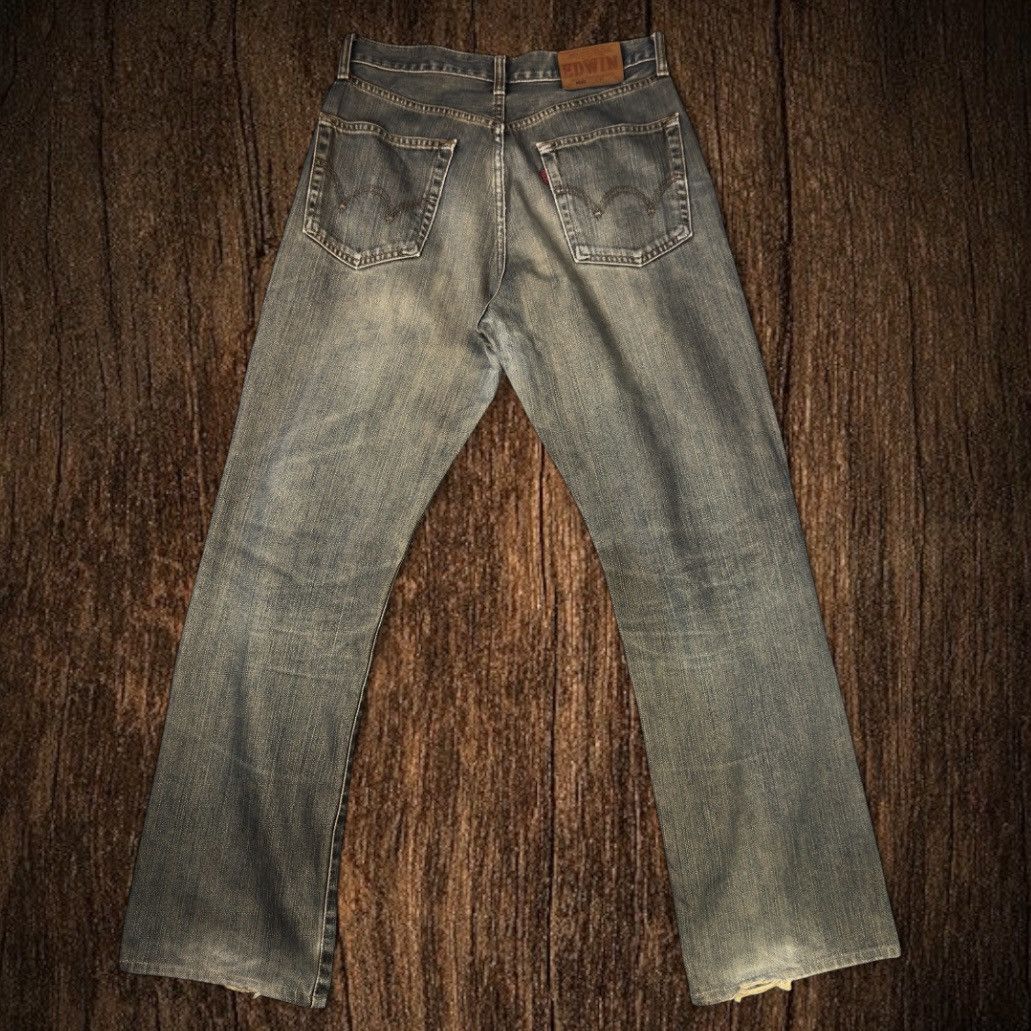 If Six Was Nine 90s Japanese Rusty Edwin 503 Regular Aging Faded Denim Size US 31 - 1 Thumbnail