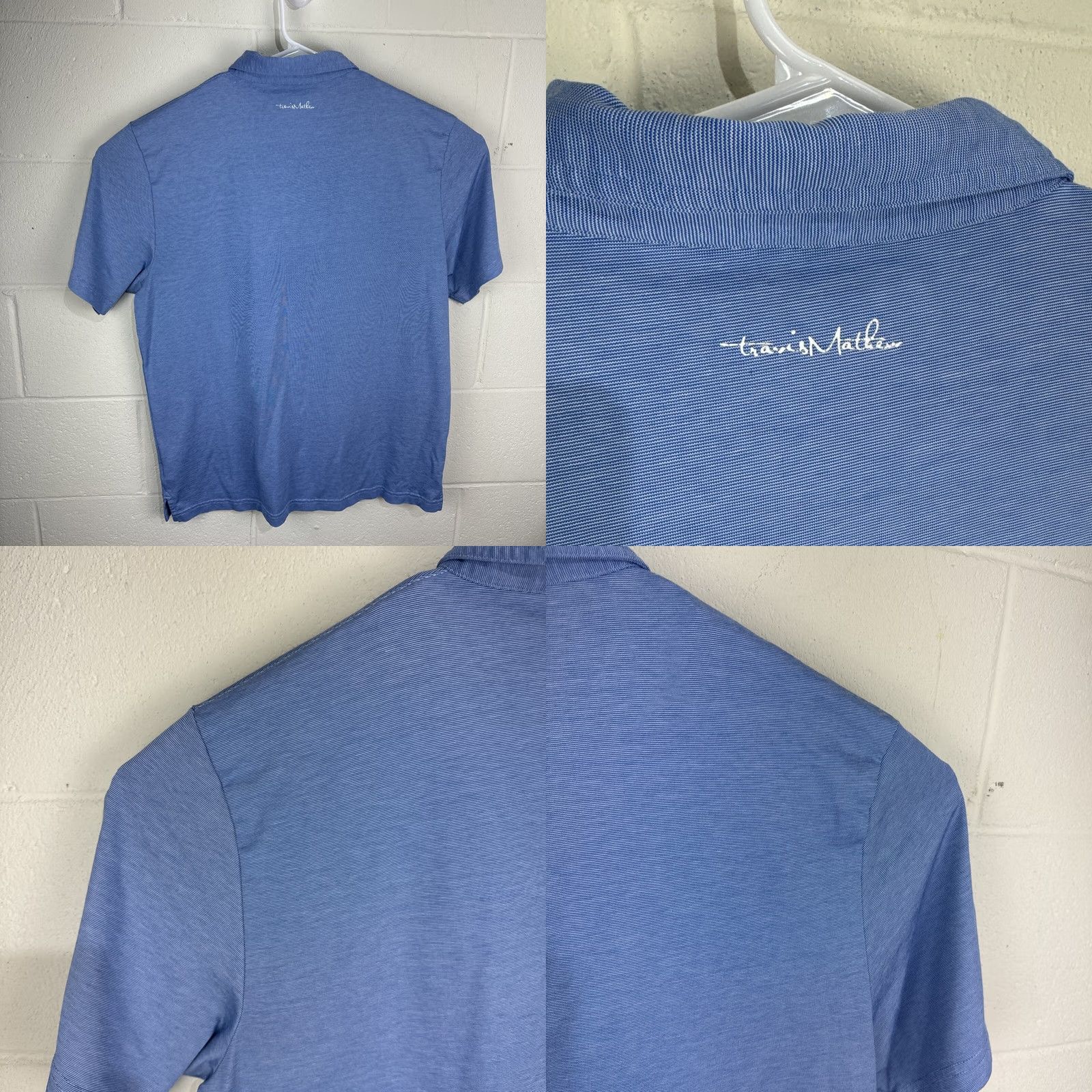 TravisMathew Travis Mathew Performance Polo Shirt Men's XL Blue Lightweight Golf Cotton Size US XL / EU 56 / 4 - 9 Thumbnail