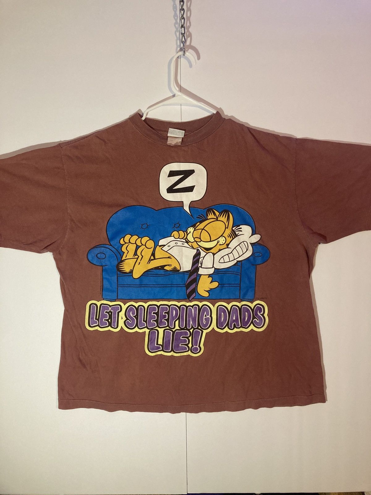 Vintage Vintage Garfield Let Sleeping Dads Lie Graphic Tee Size US XXL / EU 58 / 5 - 1 Thumbnail