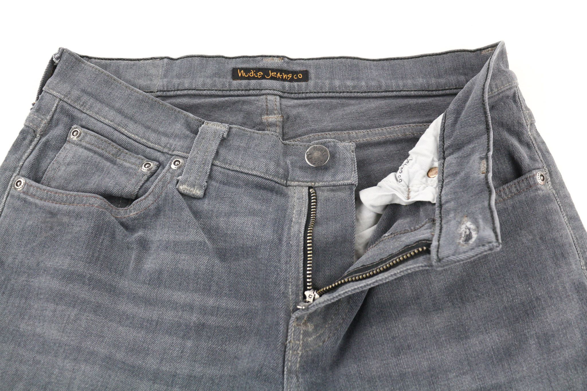 Nudie Jeans TIGHT LONG JOHN W29/L32 Organic Charcoal Denim Jeans 80679 Size US 29 - 4 Thumbnail