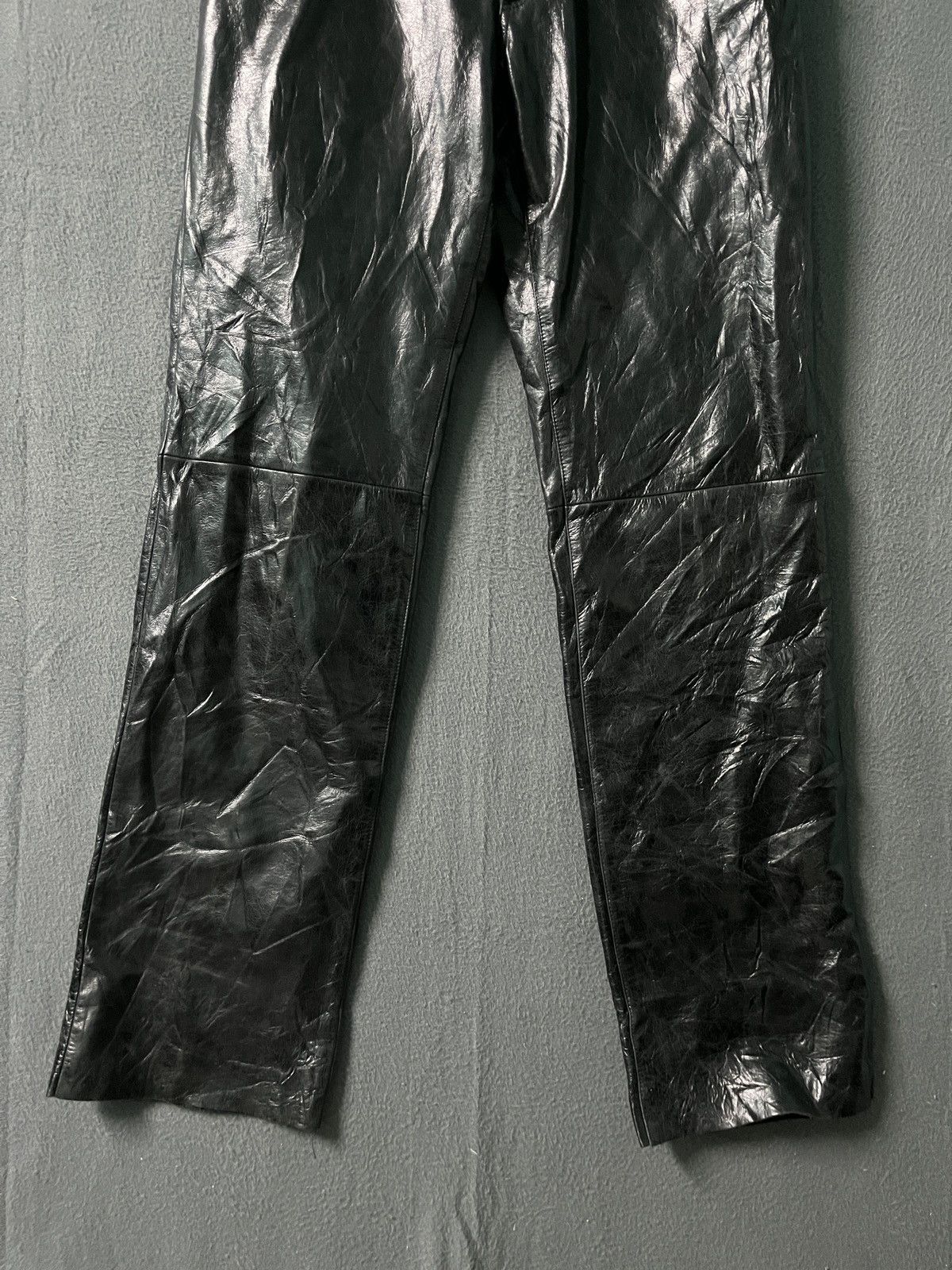 Japanese Brand Fifth Corner Cowhide Leather Pants Size US 30 / EU 46 - 4 Thumbnail