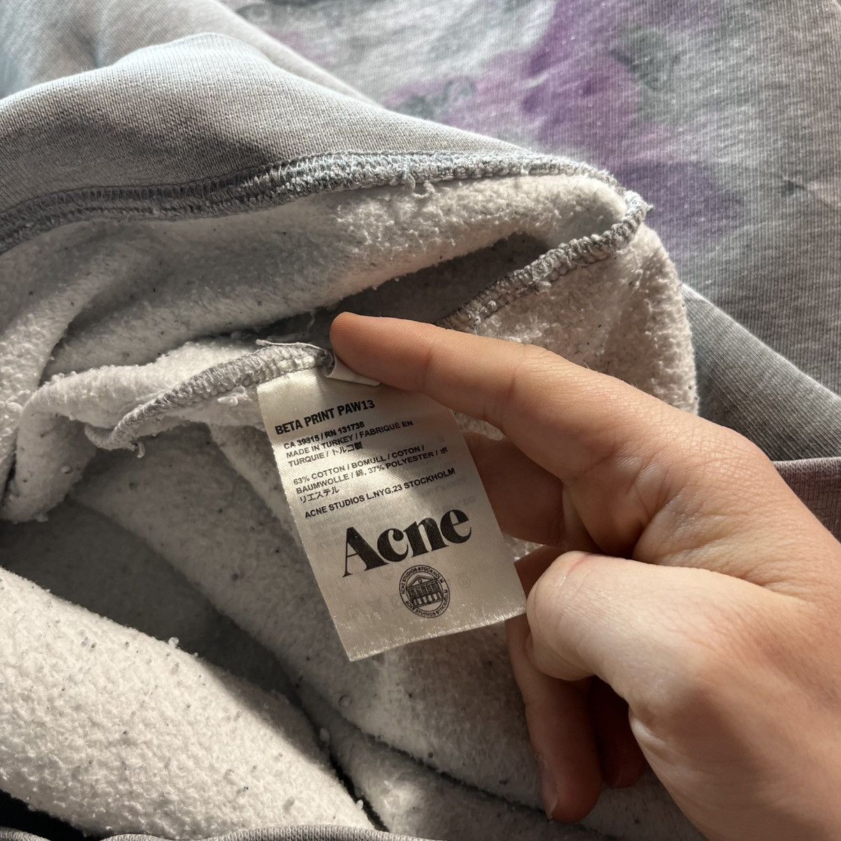 Acne Studios Archive Vintage Acne Studios Beta Print Crewneck Sweatshirt Size US L / EU 52-54 / 3 - 18 Thumbnail