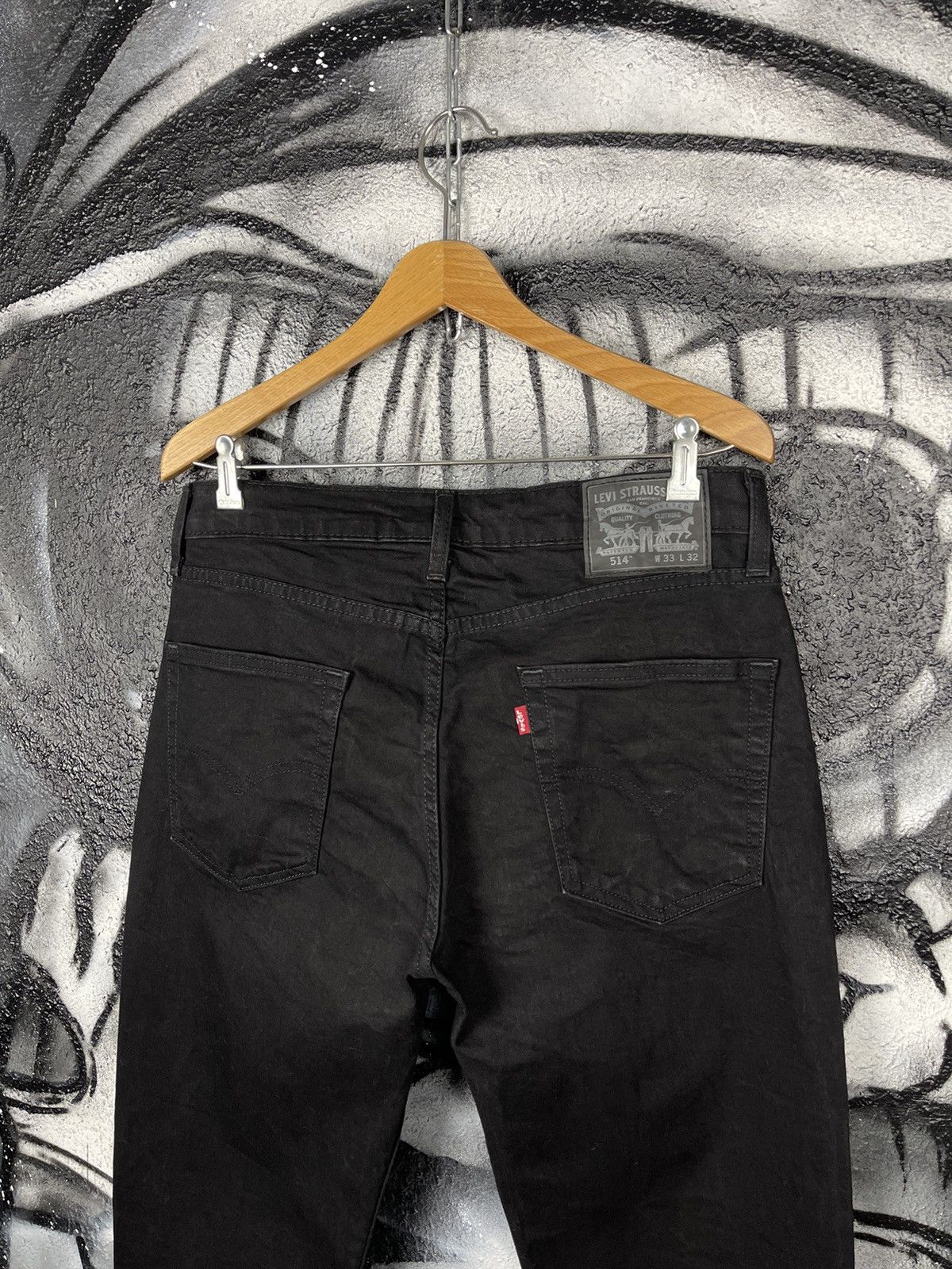 Levi's Levi’s 514 Waterless Black Denim Jeans Men’s Size W33 L32 Size US 33 - 4 Thumbnail