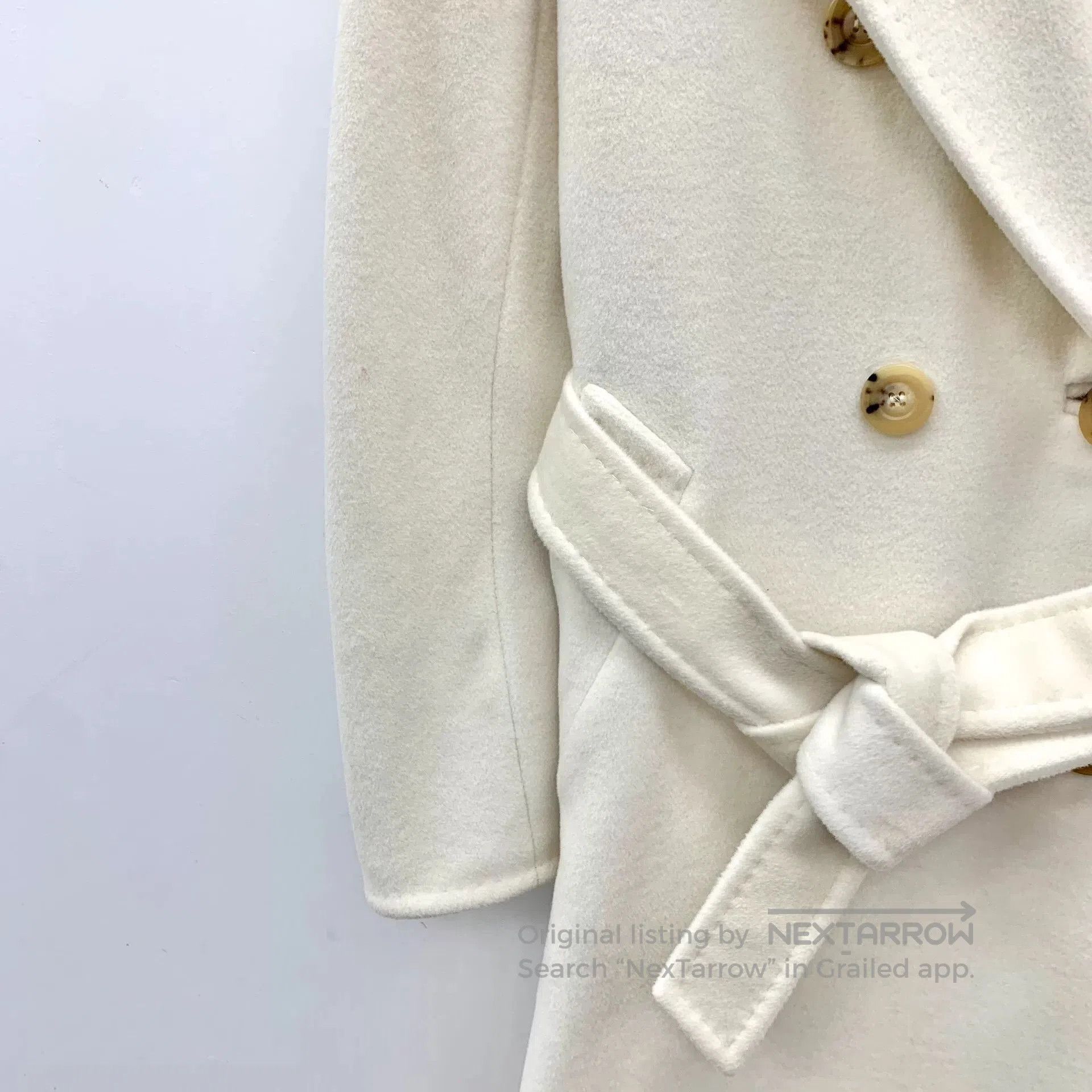 Other maxmara white wool belted coat 101801. Size US XS / EU 42 / 0 - 4 Thumbnail