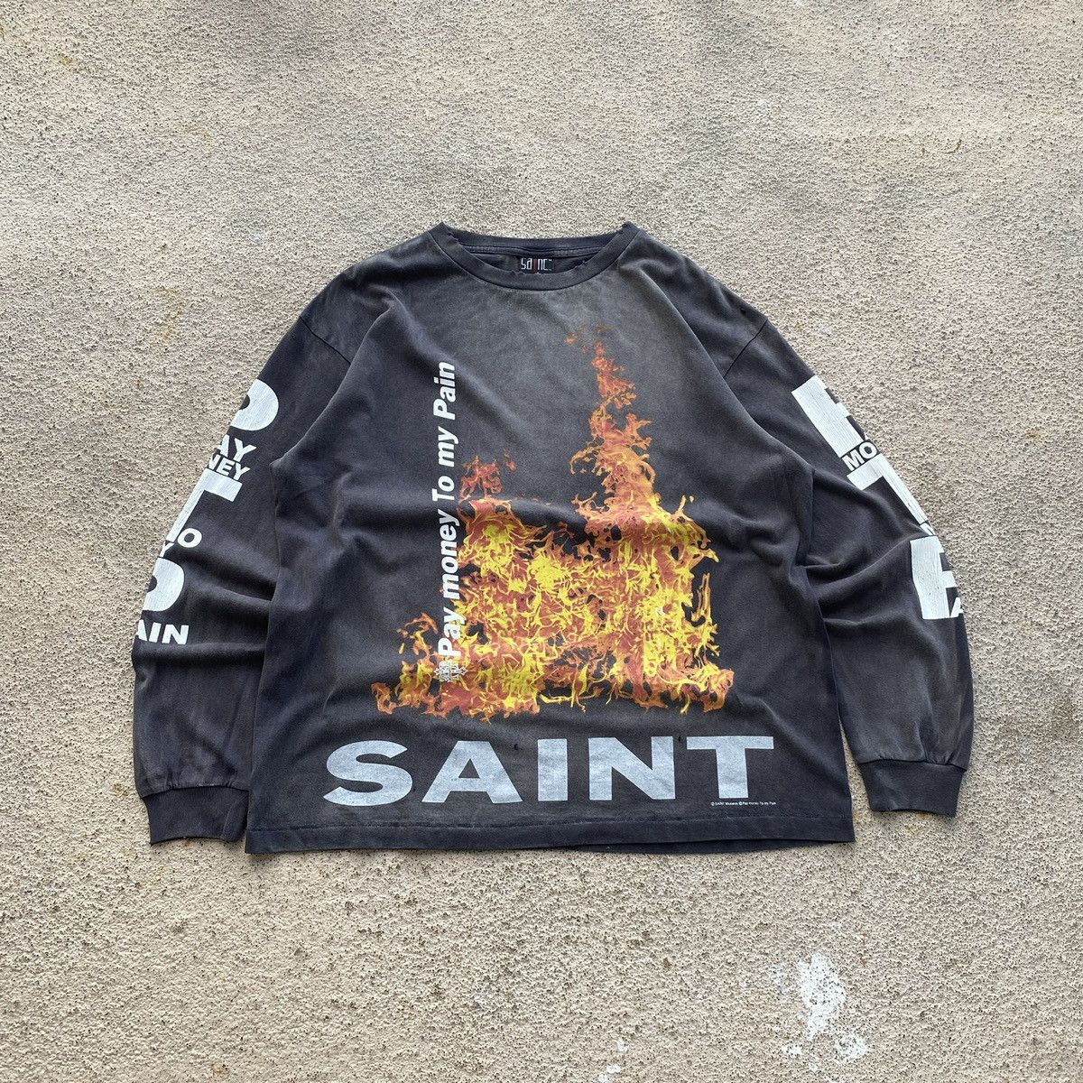 Y2K Saint Michael Sunrise to Sunset Long sleeve logo flame