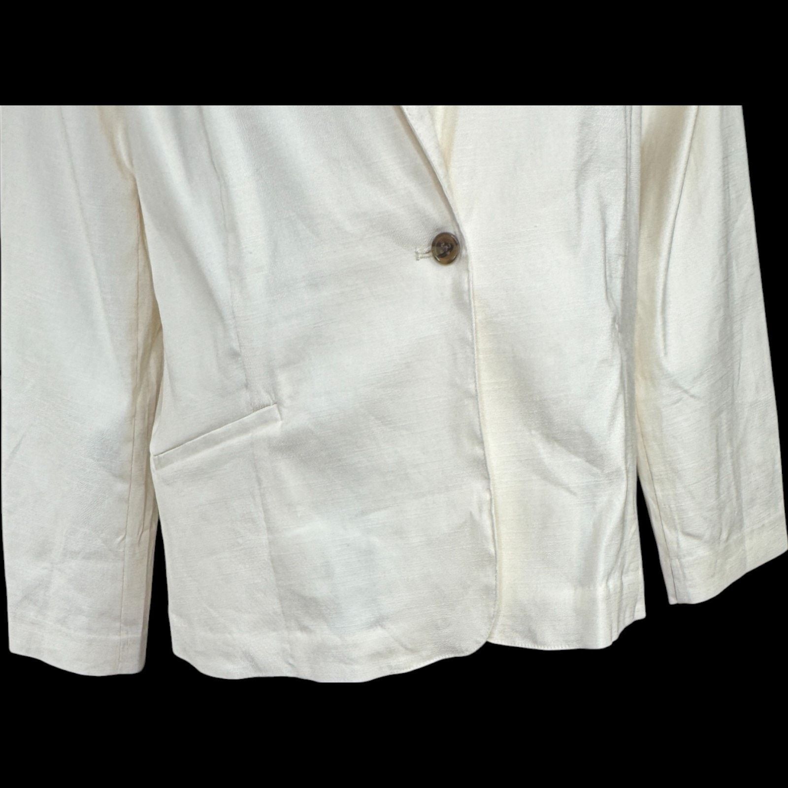 Other Studio Park x Leah Williams Linen Blazer Ivory XL NWOT Size XL / US 12-14 / IT 48-50 - 8 Thumbnail