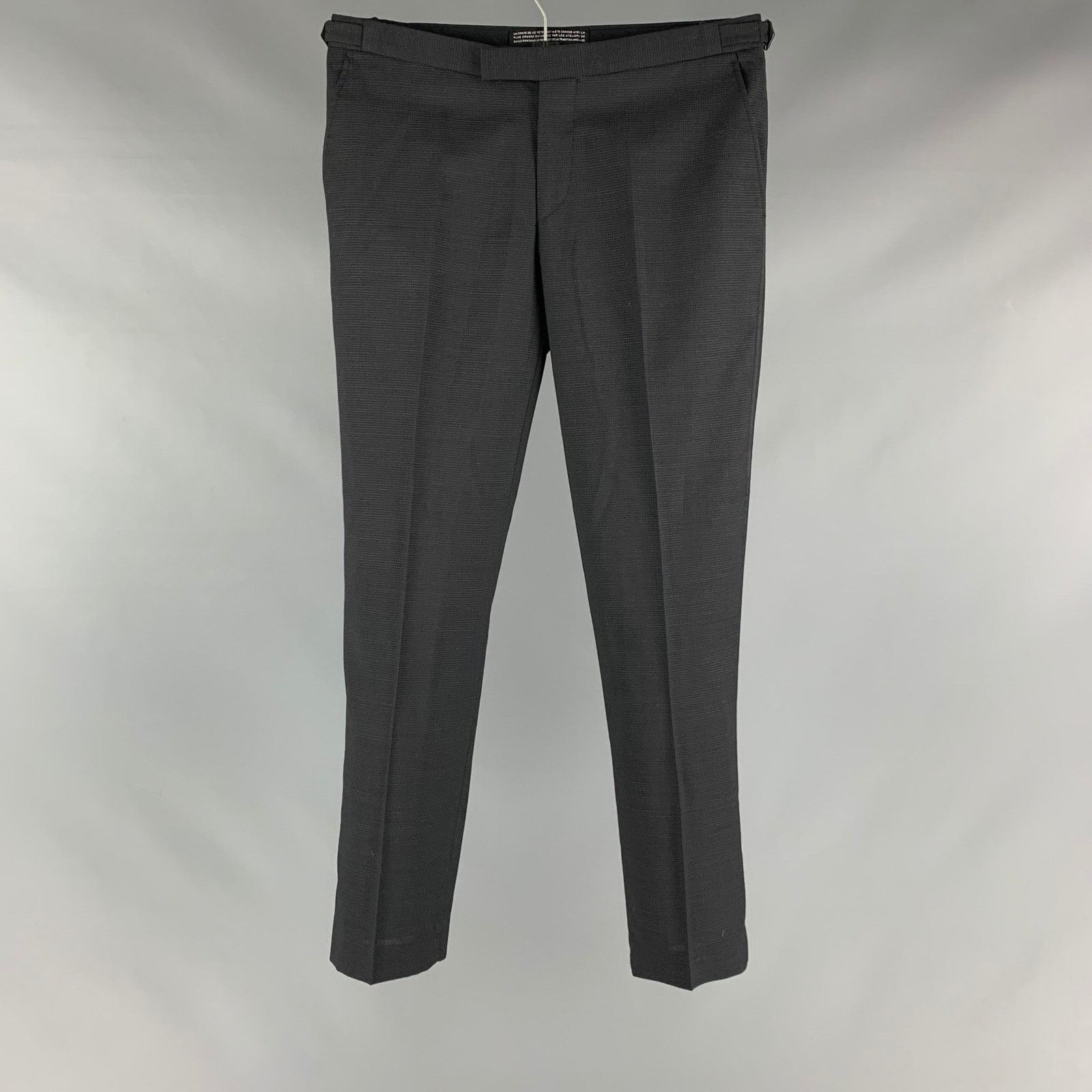 The Kooples THE KOOPLES Size 30 Black Solid Wool Tuxedo Dress Pants Size US 30 / EU 46 - 1 Thumbnail