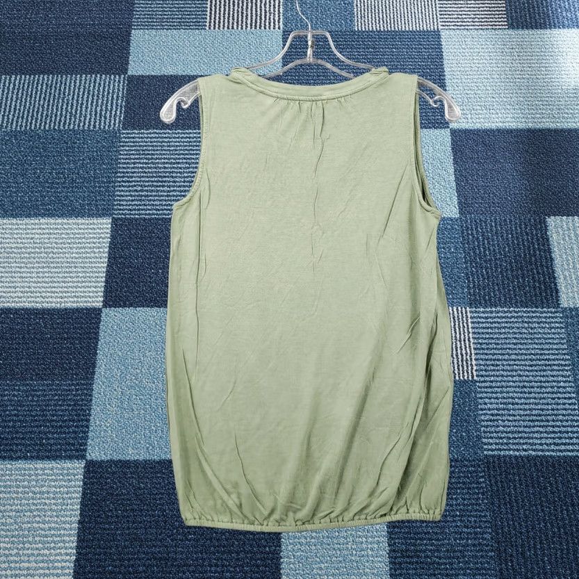 Loft Loft Outlet Tank Womens XS Green Ruched V Neck Drawstring Sleeveless Drawstring Size ONE SIZE - 1 Thumbnail