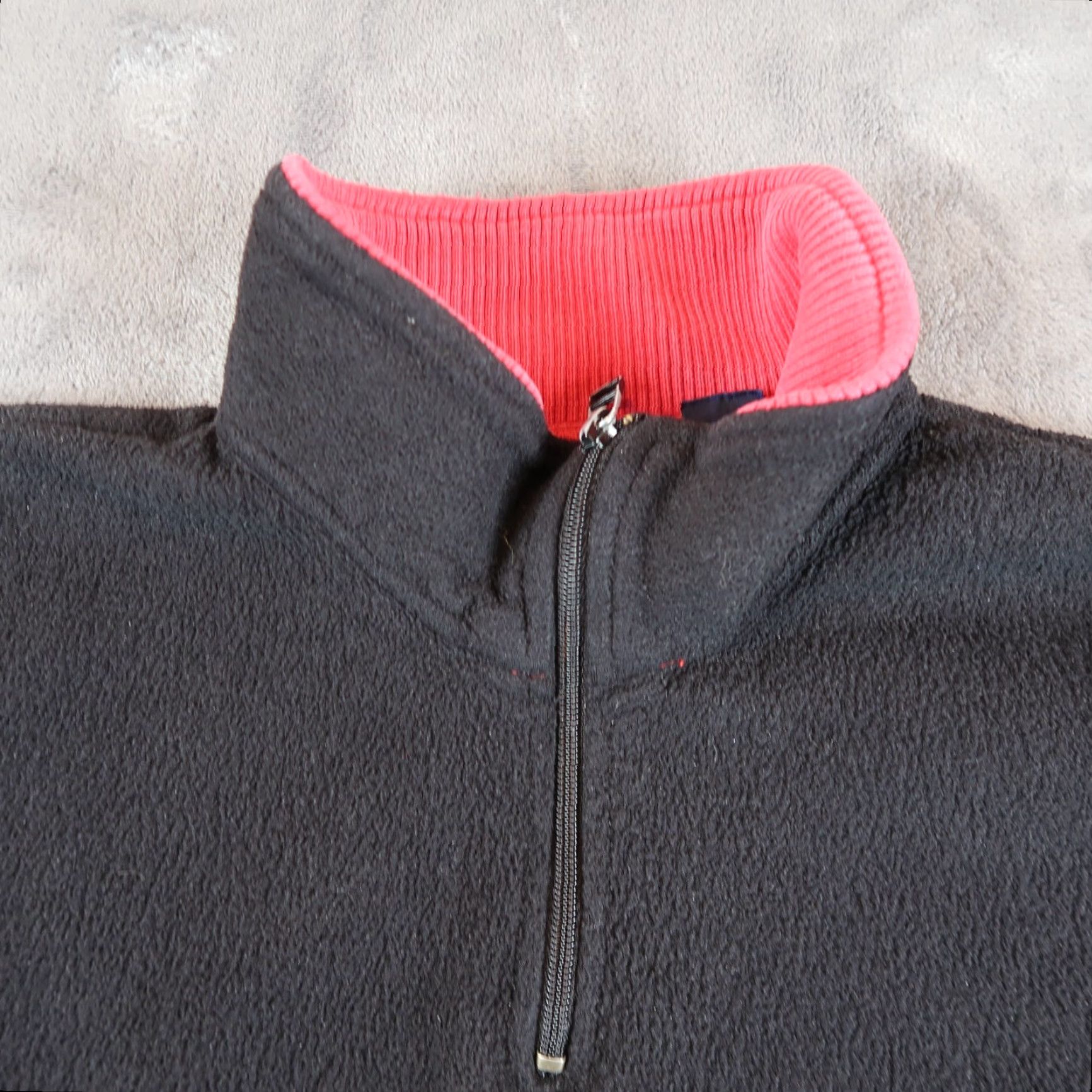 Guess VINTAGE Guess Classics Mens L Large 1/4 Zip Fleece Jacket Black Pullover Shirt Size US L / EU 52-54 / 3 - 4 Thumbnail