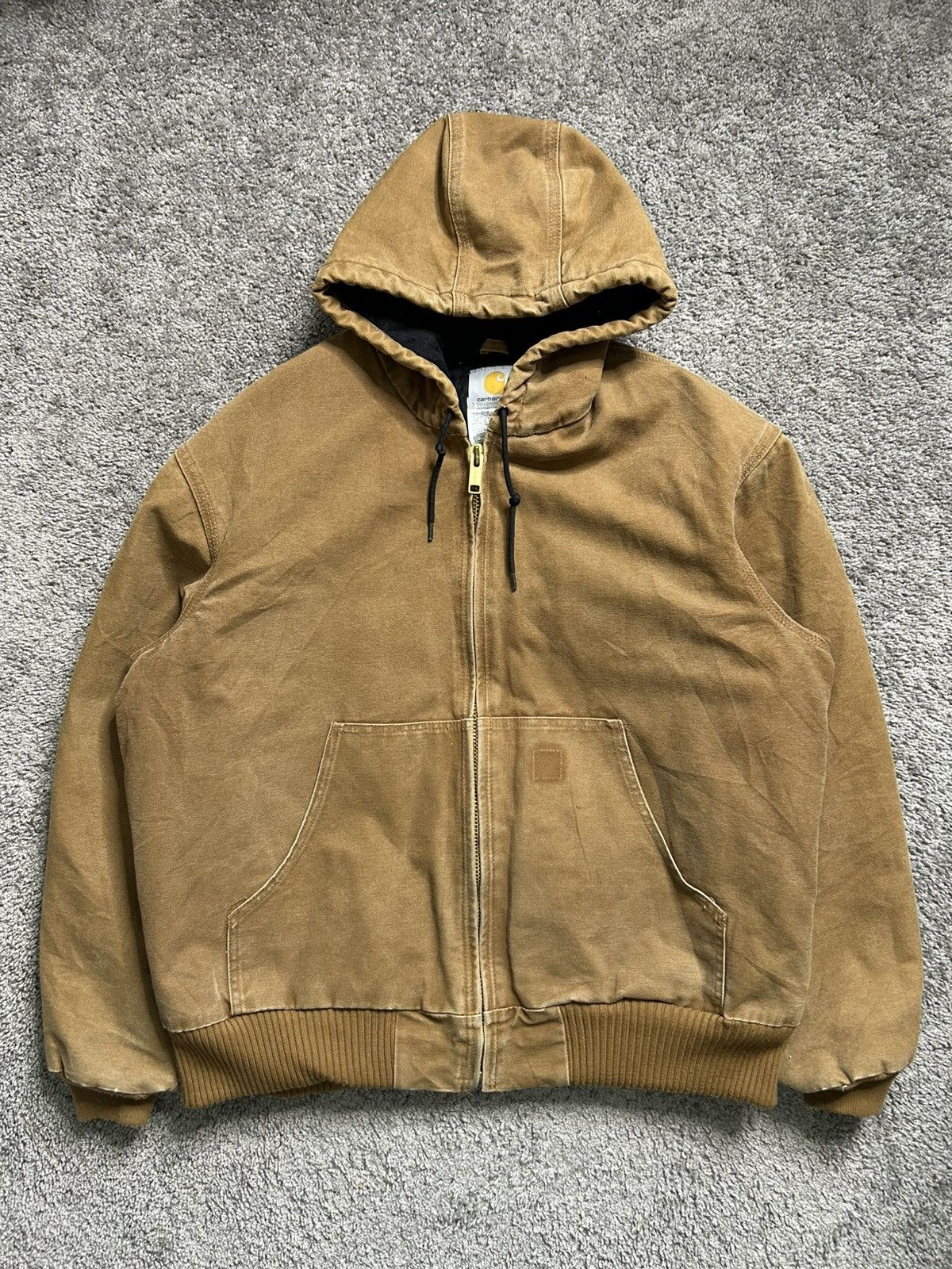 Carhartt Vintage Y2K Carhartt Arctic Jacket Hooded Camel Lined Work Size US L / EU 52-54 / 3 - 1 Thumbnail