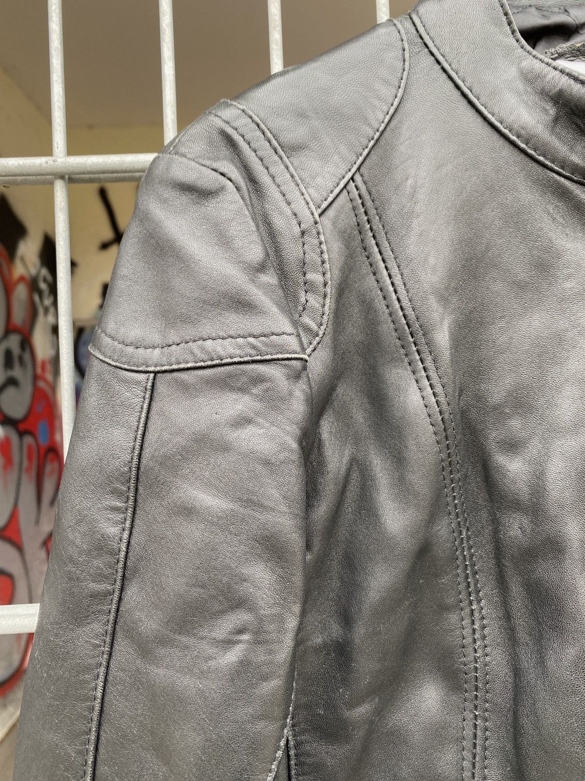 vintage leather jacket made in italy