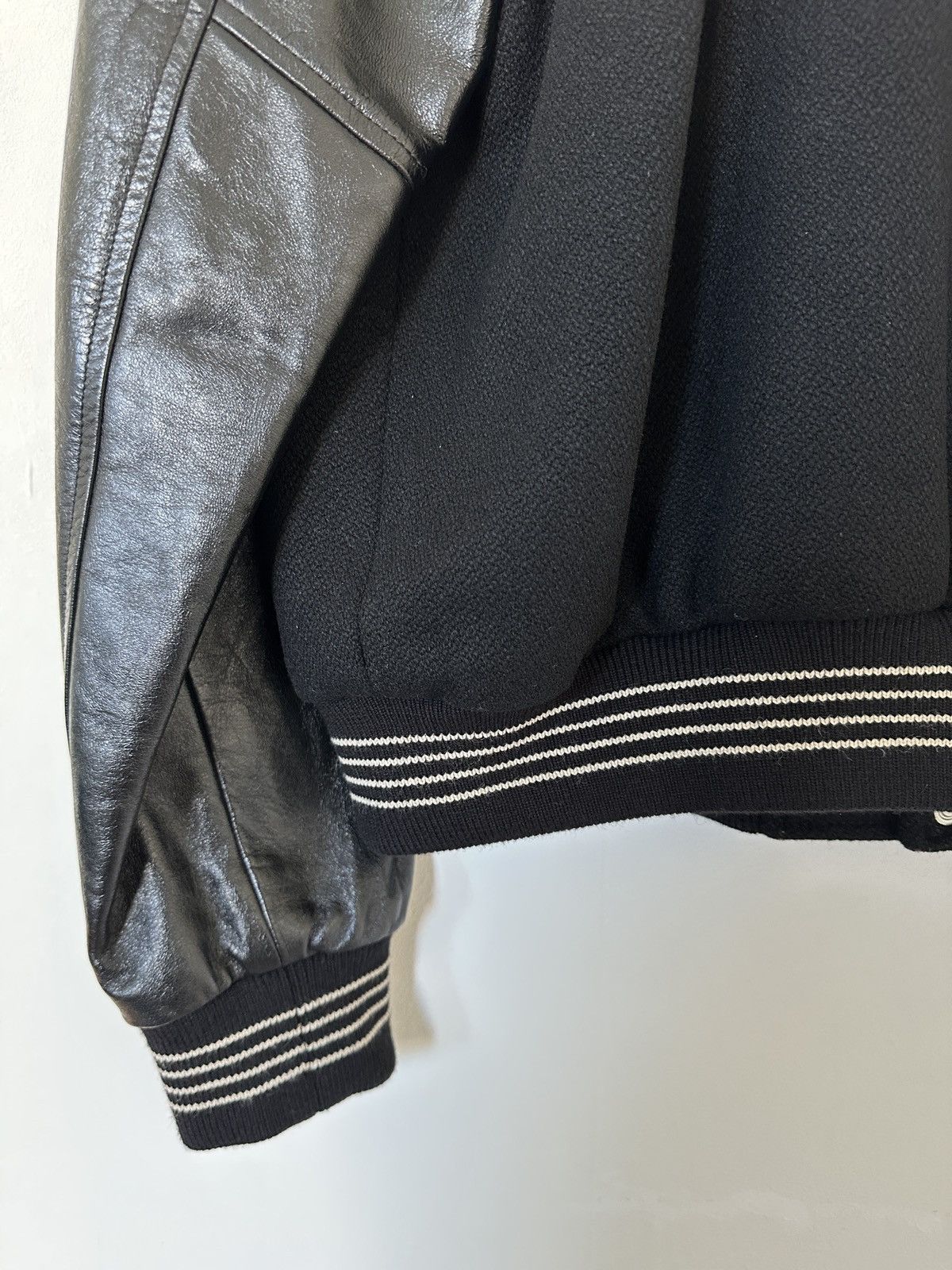 Celine Celine teddy varsity jacket black leather Hedi Slimane Size US M / EU 48-50 / 2 - 7 Thumbnail
