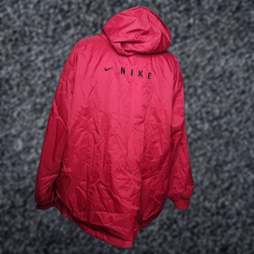 Nike VINTAGE Nike Jacket 2XL Mens Reversible Full Zip Hoodie Red Grey 90s Tag White NIKE Size US XXL / EU 58 / 5 - 1 Thumbnail