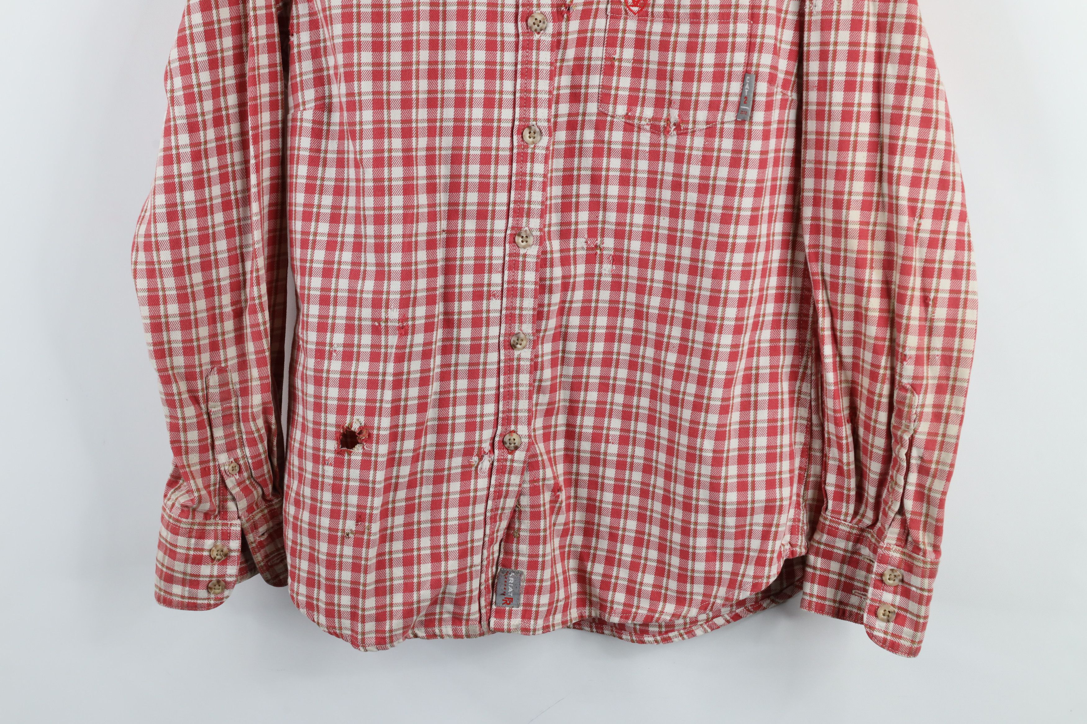 Ariat × Vintage Ariat FR Fire Flame Resistant Flannel Work Button Shirt Size M / US 6-8 / IT 42-44 - 3 Thumbnail