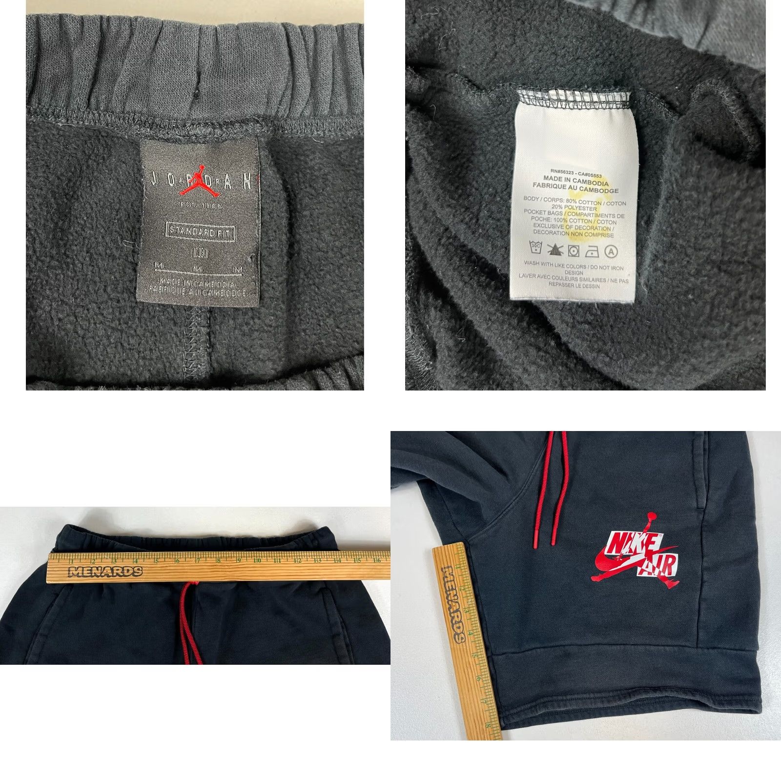 Jordan Brand Nike Jordan Men’s Athletic Sweat Shorts Sz M Black Sweat Shorts Athletic Pockets 8in Inseam Size US 31 - 8 Thumbnail