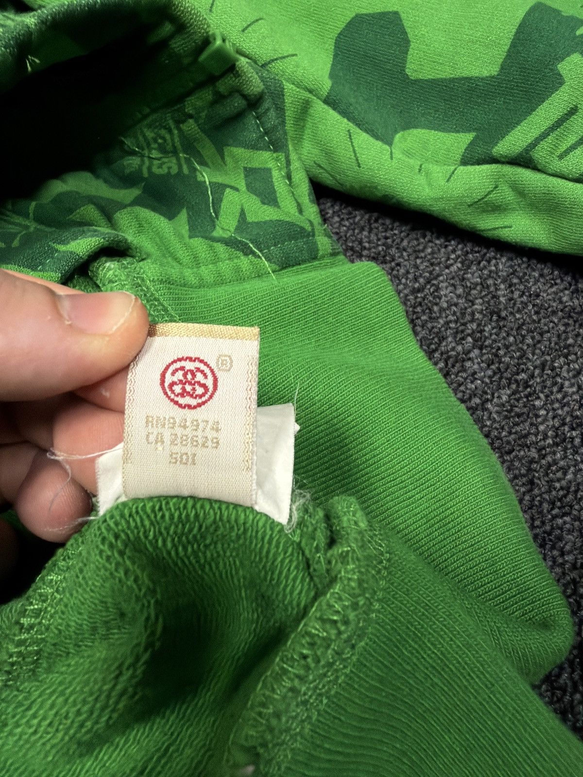 Stussy Vintage 2000s Stussy Skull Zip Up Hoodie Green - Medium Size US M / EU 48-50 / 2 - 7 Thumbnail