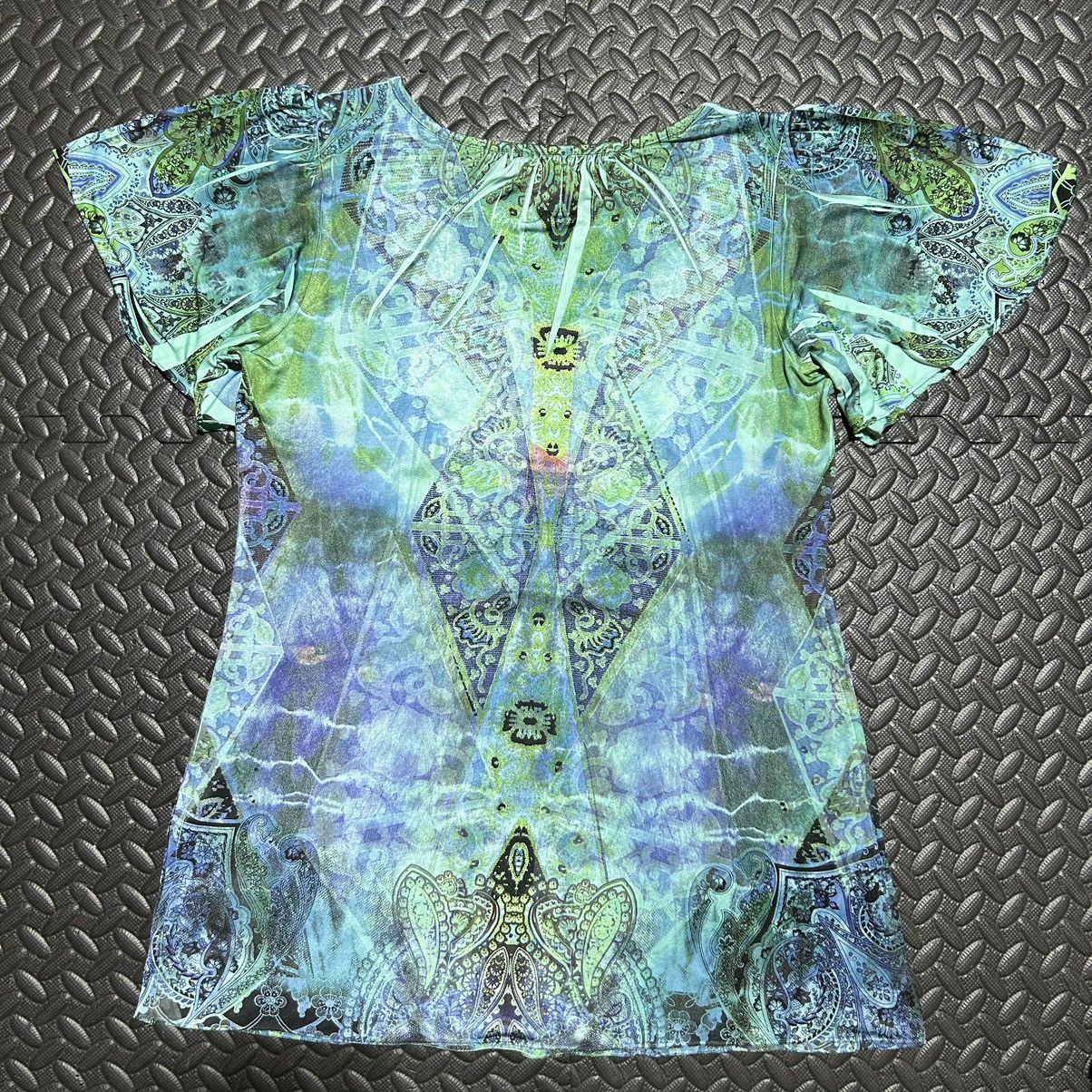 Other Live and Let Live Womens Tunic Top Small Blue Paisley Jade Size S / US 4 / IT 40 - 11 Thumbnail