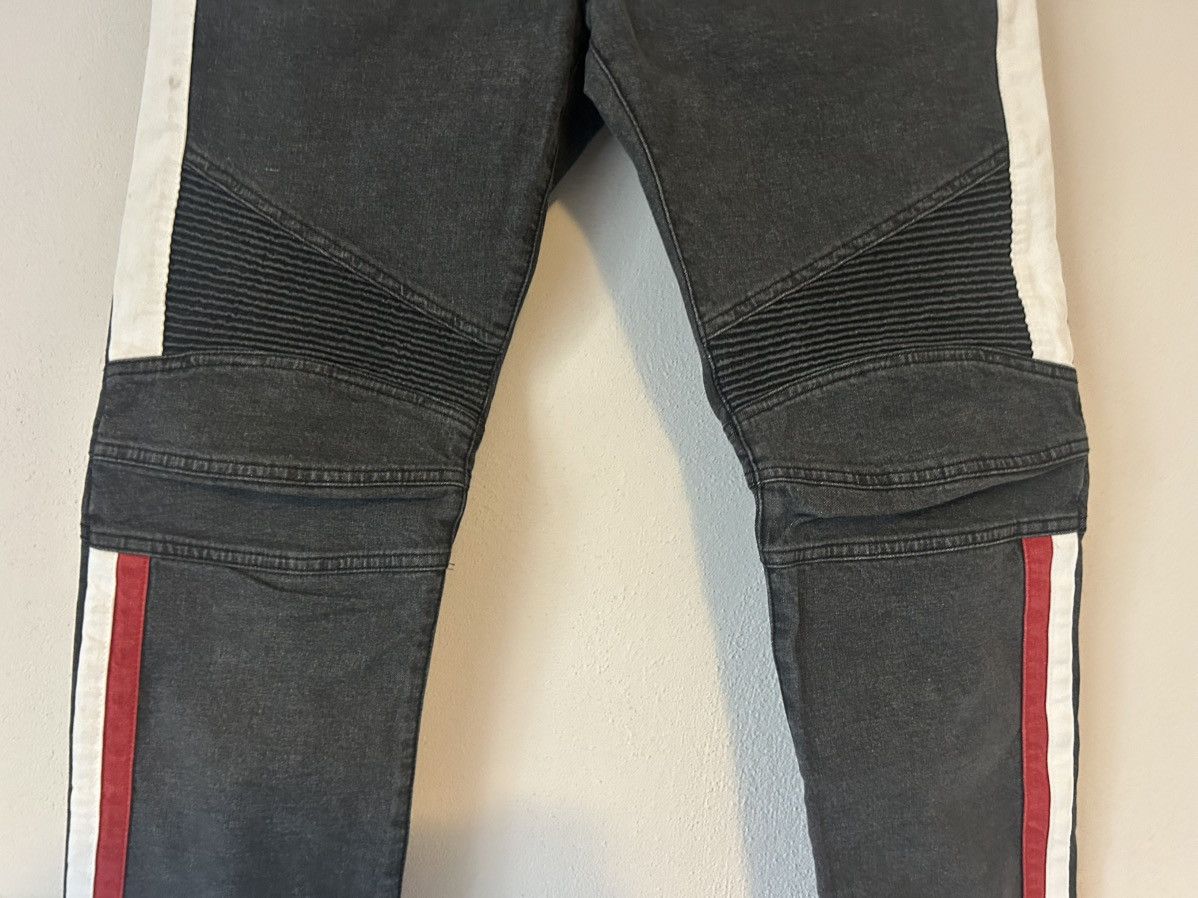 Balmain Balmain Slim-Fit Denim Biker Pants with Side Stripes Size US 32 / EU 48 - 4 Thumbnail