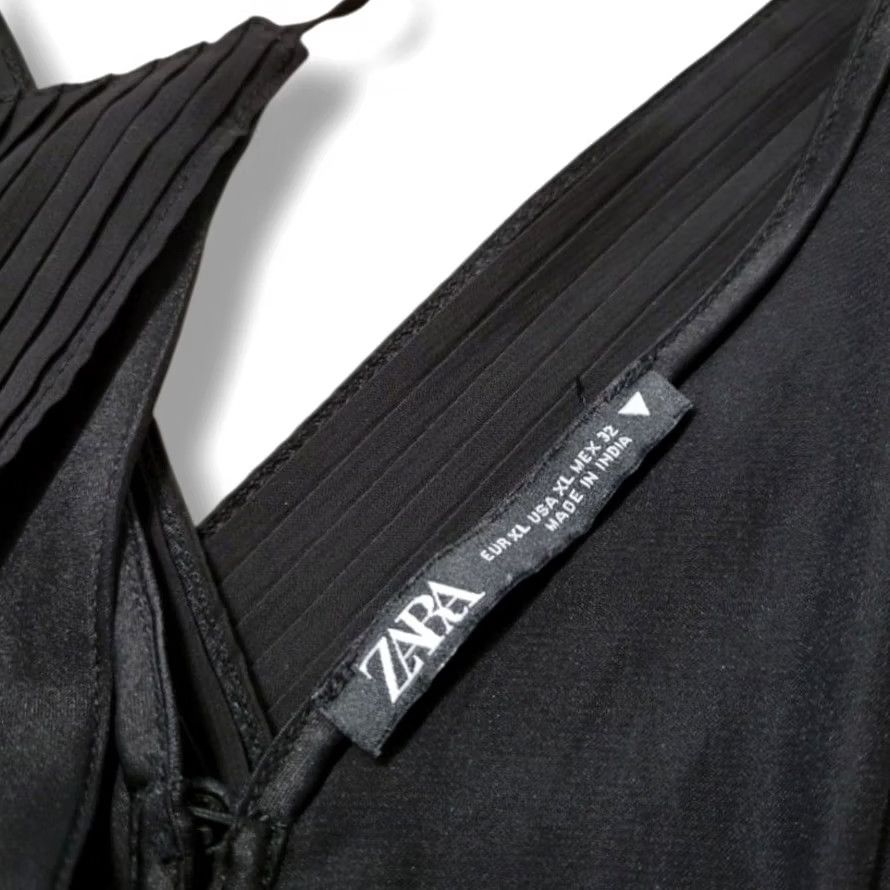 Zara Zara Suit Womens XL Black Bodysuit Size Sleeveless Accordion Pleats Size XL / US 12-14 / IT 48-50 - 6 Thumbnail