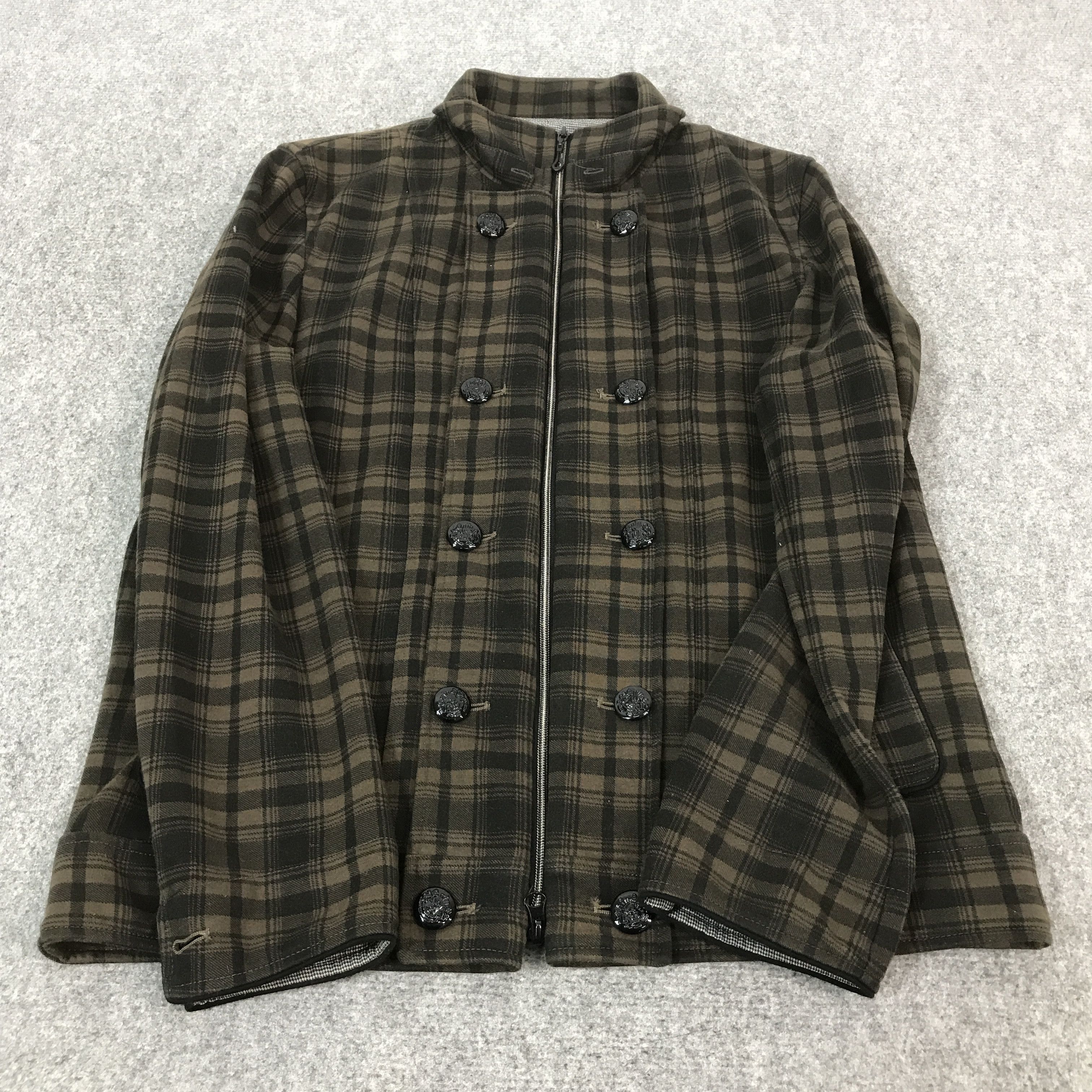 Japanese Brand MALE.CO TARTAN DESIGN ZIPPER JACKET Size US L / EU 52-54 / 3 - 8 Thumbnail