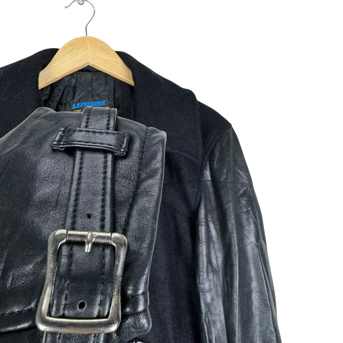 I. Spiewak And Sons ☀️I SPIEWAK SONS LEATHER PART PEACOAT JACKET Size US M / EU 48-50 / 2 - 3 Thumbnail