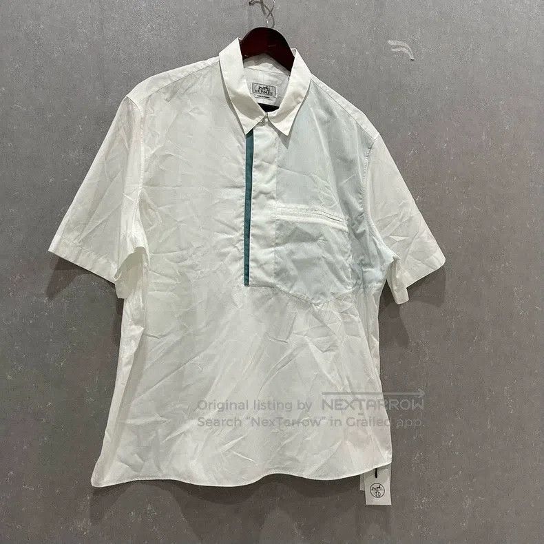 Hermes Hermes pure cotton short sleeve shirt Size US S / EU 44-46 / 1 - 3 Thumbnail