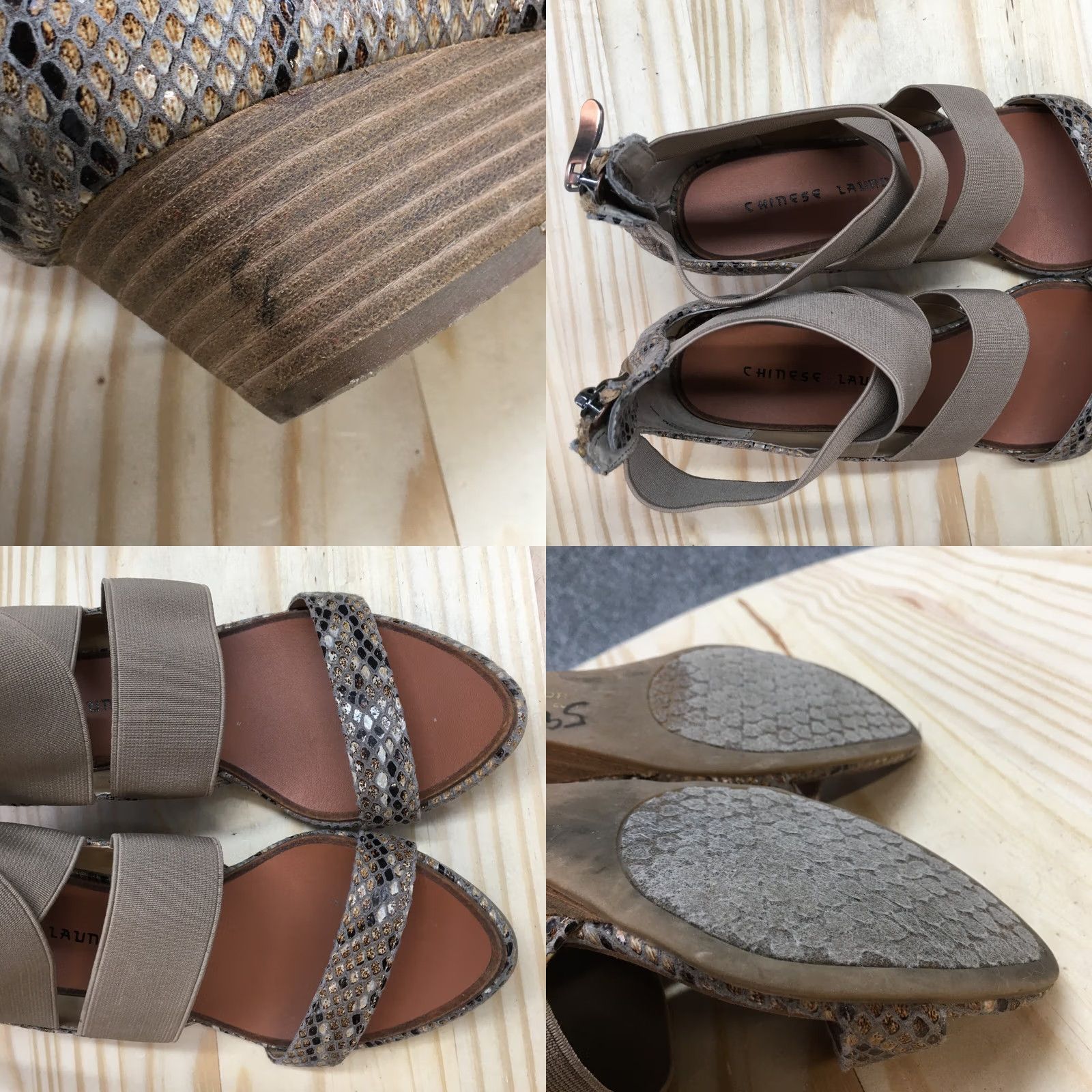 Chinese Laundry Nike Sandals Womens Strappy Brown Snakeskin Wedge Heel 7.5 M UK 5 US 7.5 EU 38 XS N/A Size US 8 / IT 38 - 9 Thumbnail