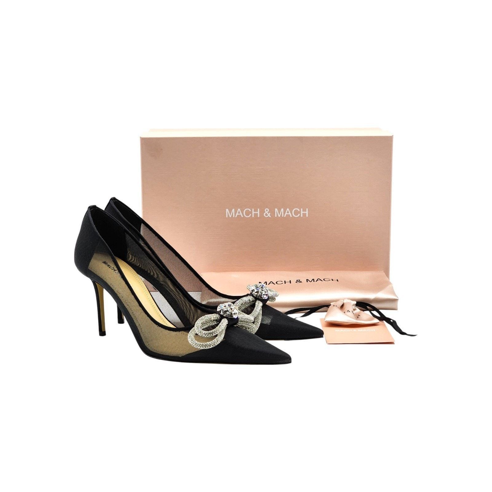 MACH & MACH Double Bow Crystal Pumps Heels EU 37 US 6.5 - NWB $1195 Size US 7 / IT 37 - 1 Thumbnail