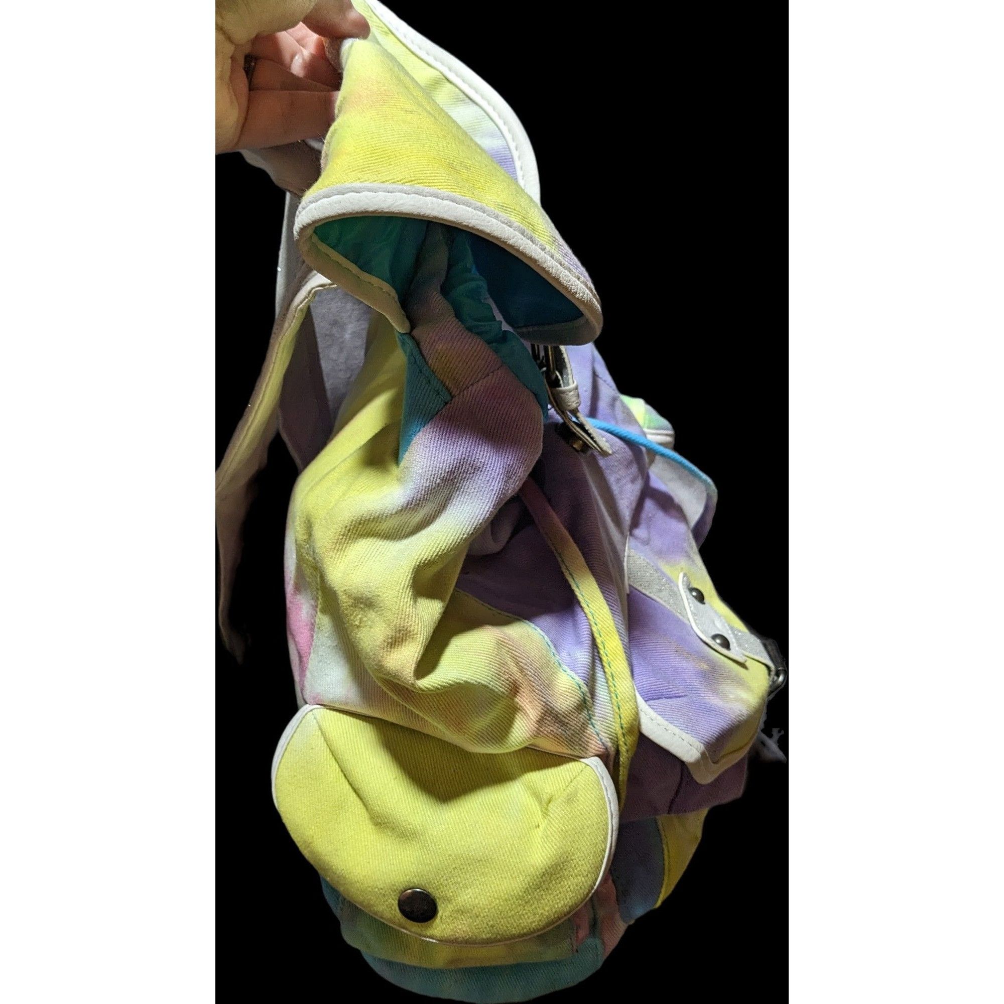 Other Candies Rainbow Tie Dye Glitter Strap Backpack Size ONE SIZE - 4 Thumbnail