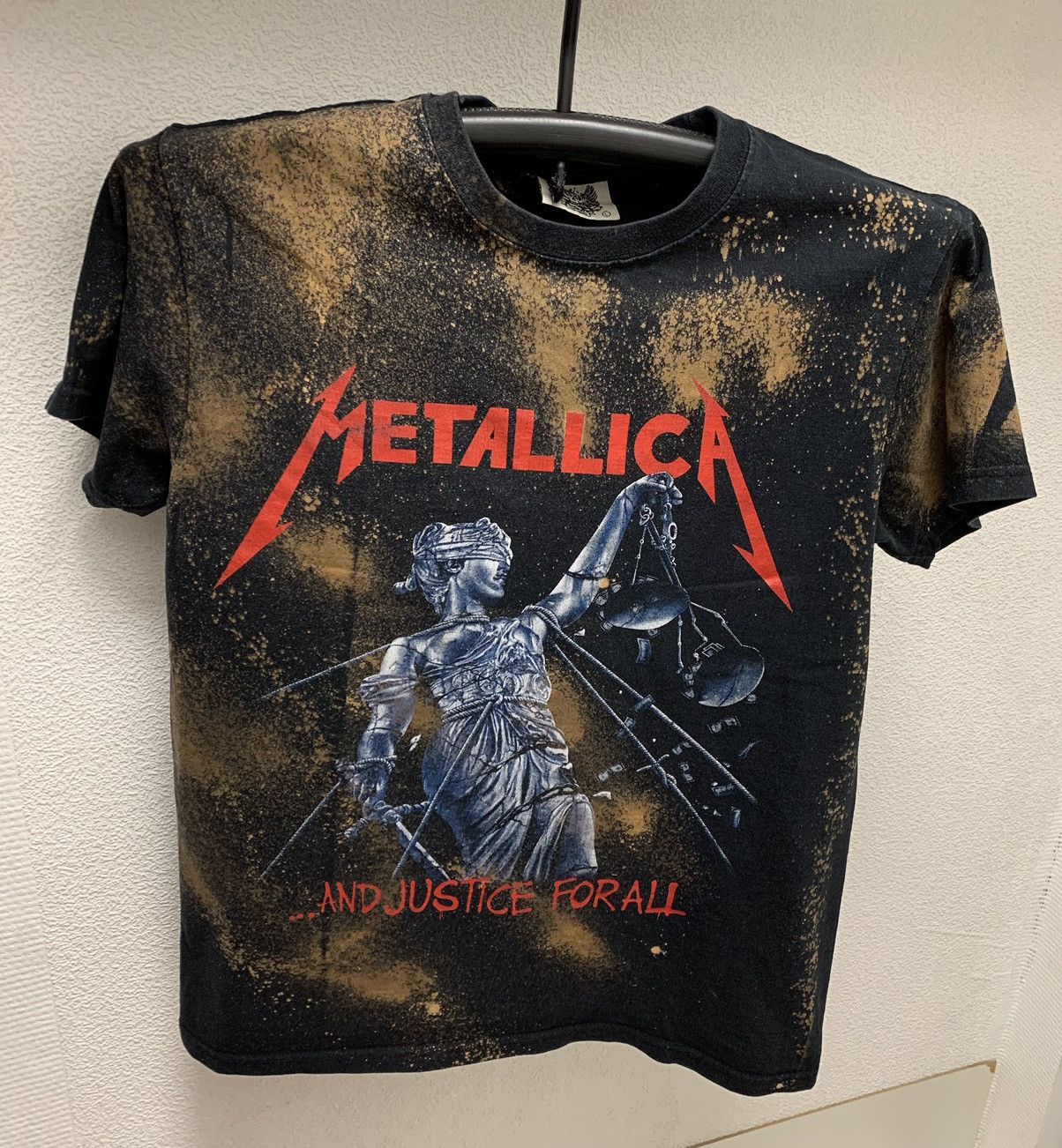 Metallica and justice for all vintage tie die t-shirt L 90t