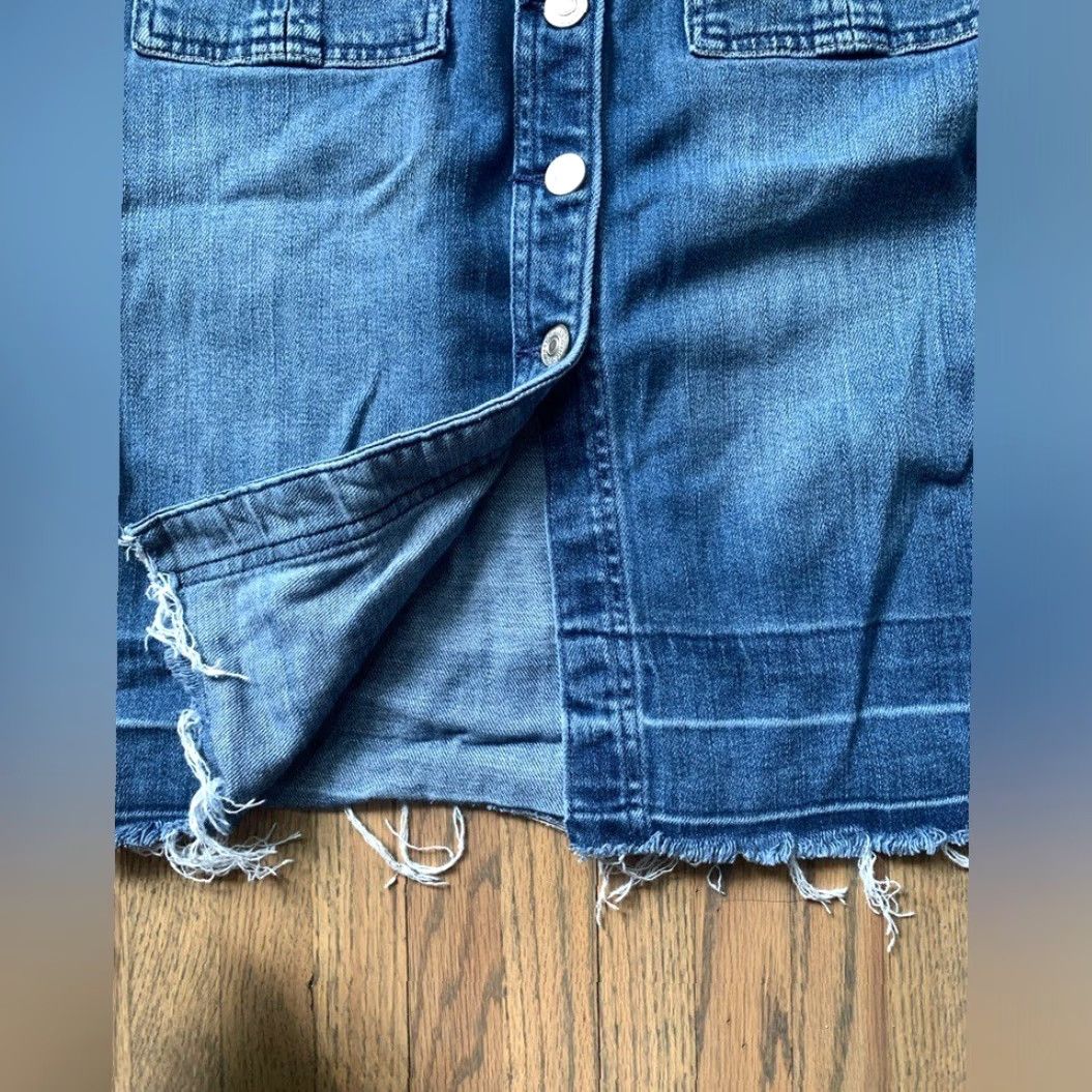 Abercrombie & Fitch VINTAGE Abercrombie & Fitch Denim Skirt 27 Women Midi Mini Blue Size 27 Skirt Regular Size 27" / US 4 / IT 40 - 2 Thumbnail