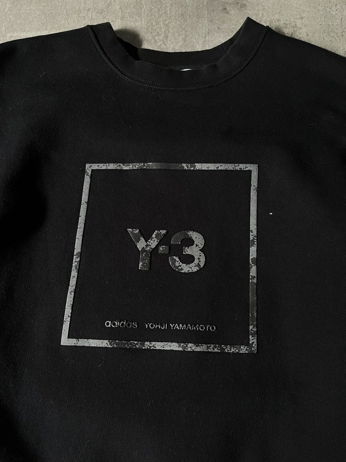 Adidas Y-3 Yohji Yamamoto Adidas black sweatshirt big logo Size US M / EU 48-50 / 2 - 2 Thumbnail
