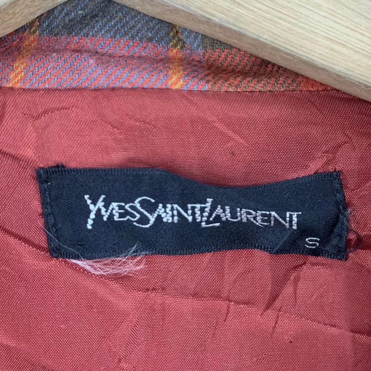 Yves Saint Laurent Vintage YSL YVES SAINT LAURENT PARIS Tartan Oversized Size S / US 4 / IT 40 - 8 Thumbnail