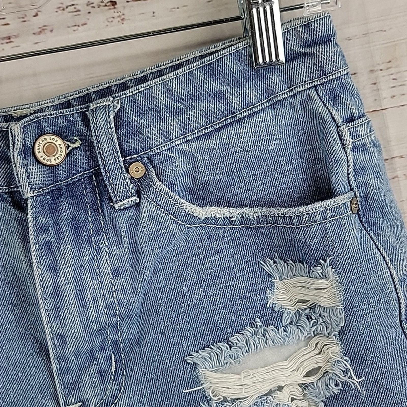 Other Light Wash Distressed Denim Cut Off Shorts Size 25 Size 25" / US 0 / IT 36 - 5 Thumbnail