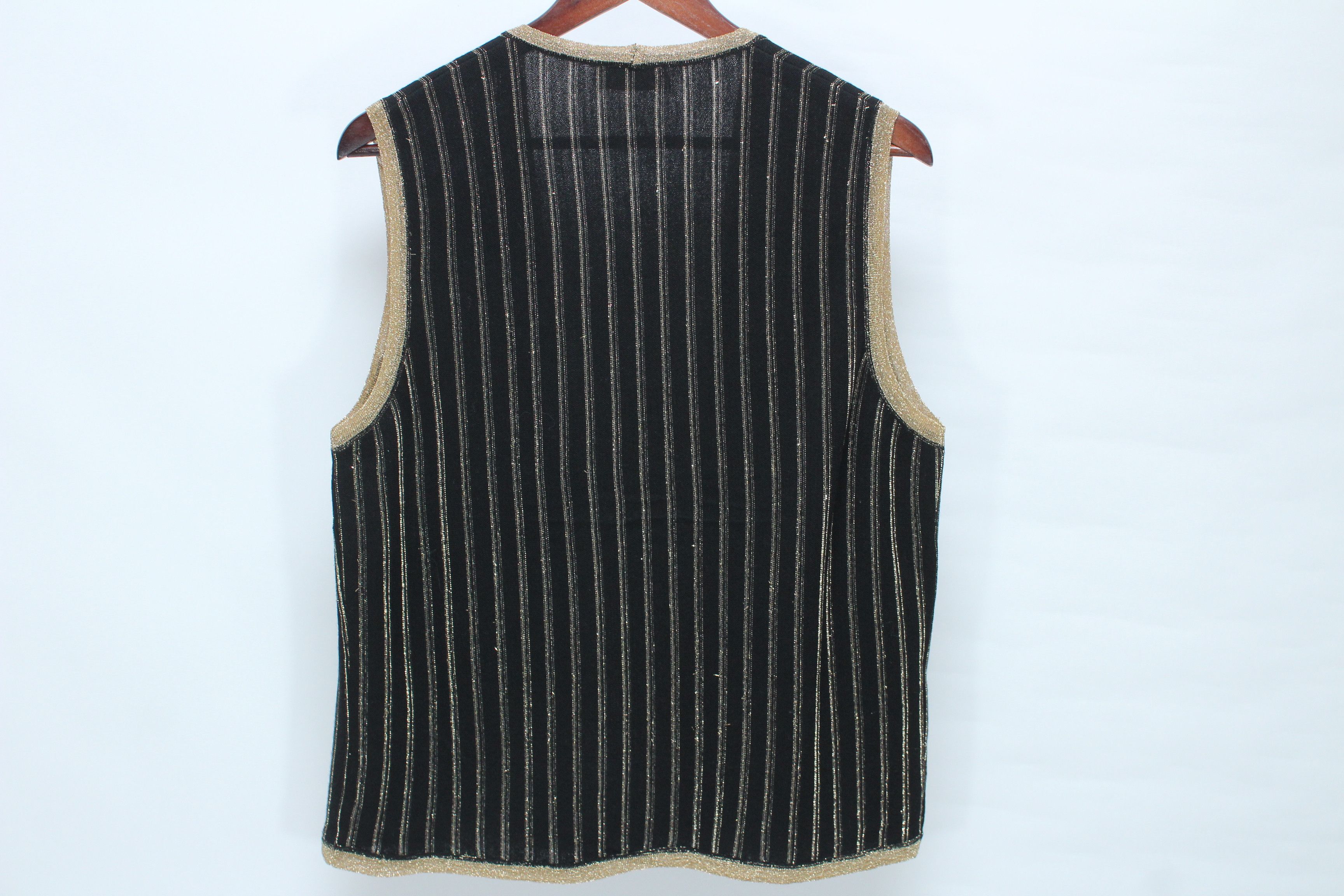 Zimmerli Zimmerli of Switzerland Silk Blend Striped Knit Vest Size L / US 10 / IT 46 - 6 Thumbnail