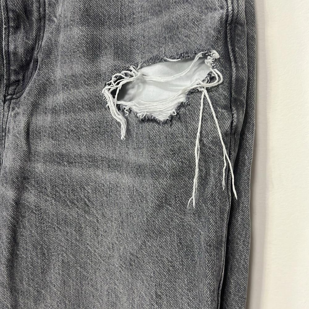 American Eagle Outfitters American Eagle Distressed Gray Jeans Size 27" / US 4 / IT 40 - 4 Thumbnail