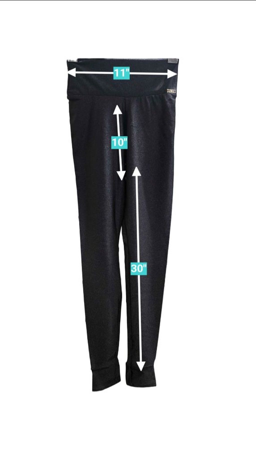 Other Cajubrasil Black Classic Yoga Leggings With Stir-Up Legs SM Size 23" - 4 Thumbnail