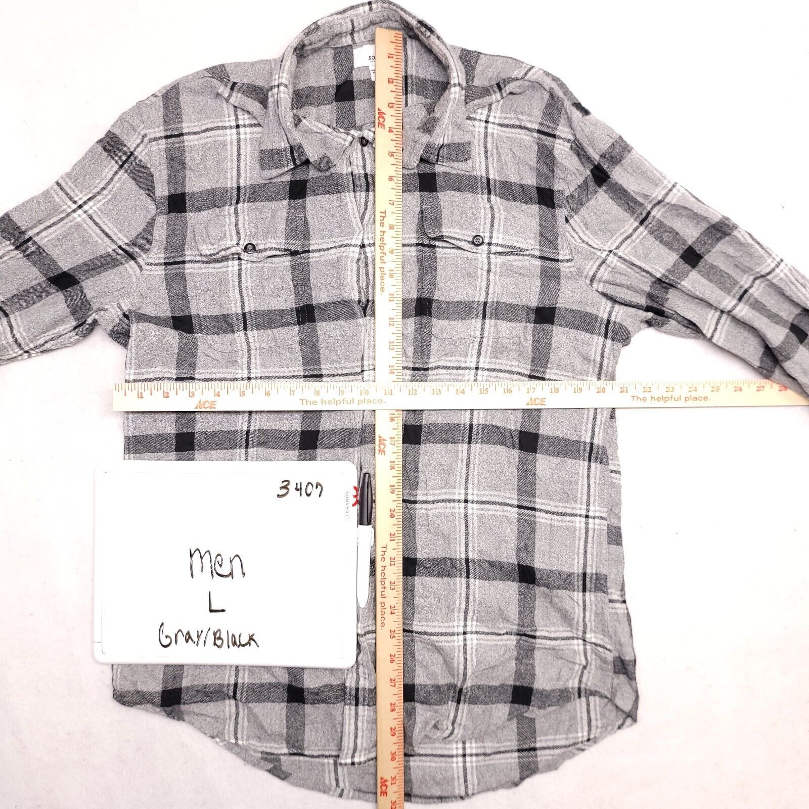 Sonoma Sonoma Windowpane Flannel Shirt Mens Size Large L Gray Size US L / EU 52-54 / 3 - 5 Thumbnail