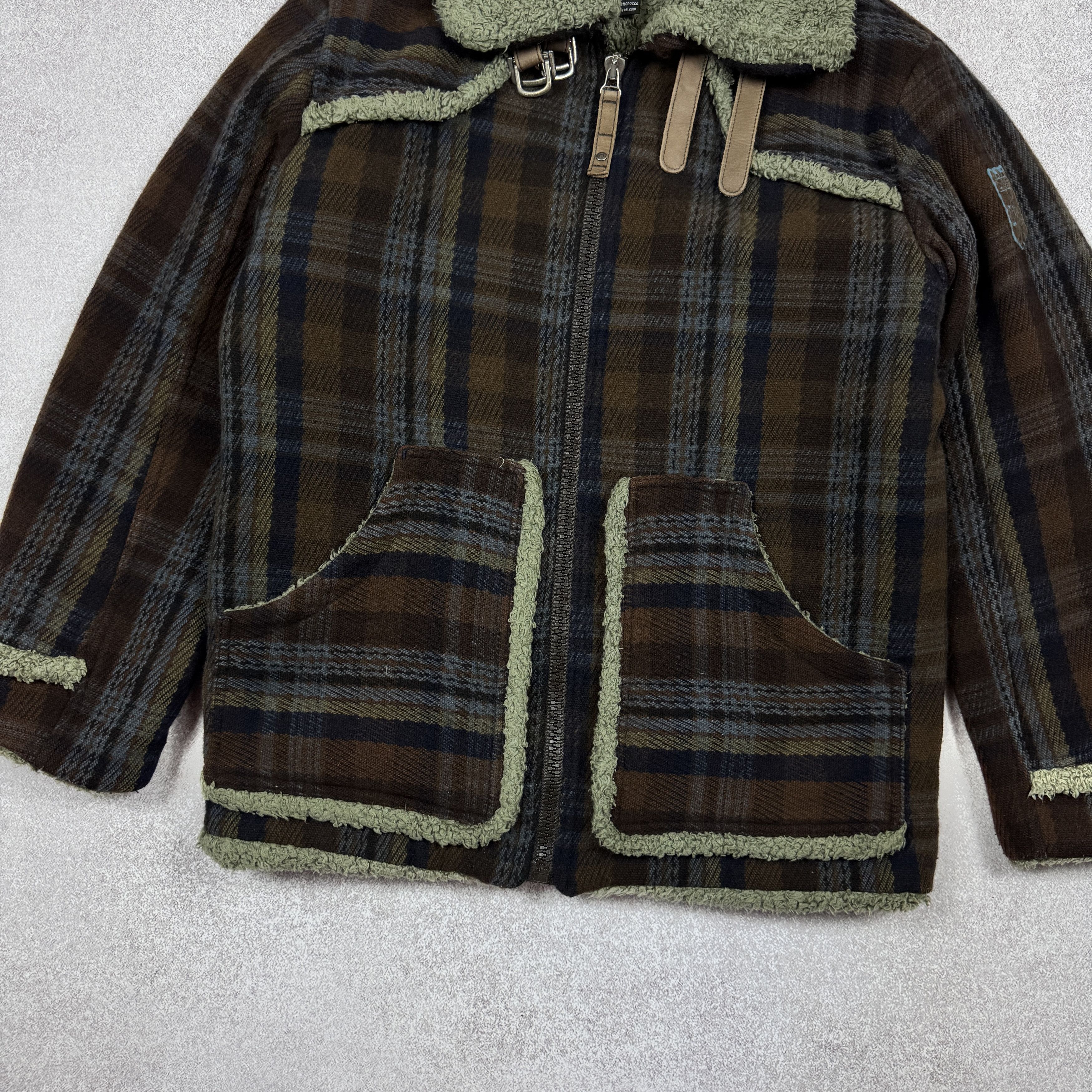 Diesel Men`s Diesel B-3 Wool Tweed Flight Plaid Jacket Size M Size US M / EU 48-50 / 2 - 6 Thumbnail