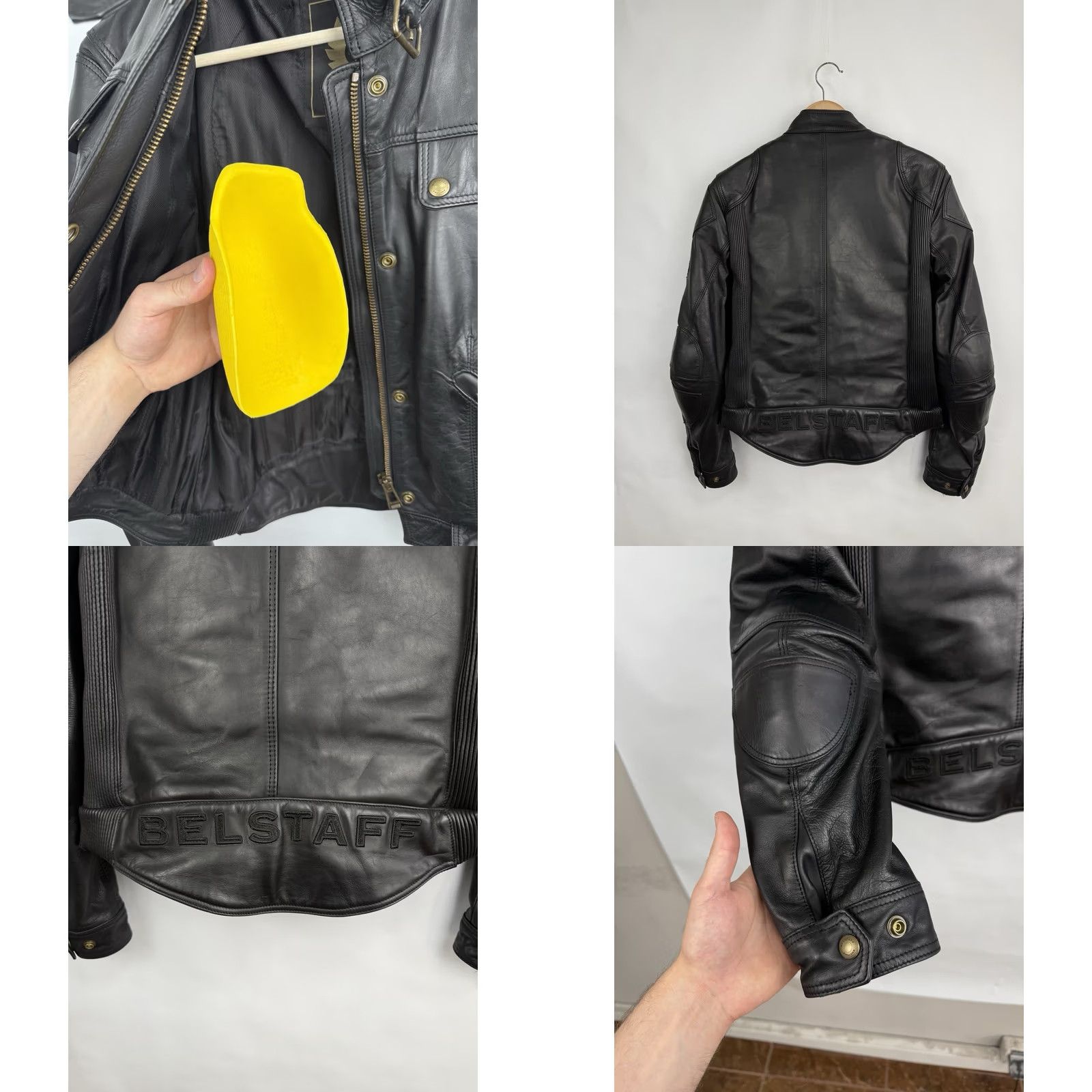 Belstaff Belstaff Leather Biker Jacket Rare 44 Mens Motorcycle Armor Shoulder Elbow Black Jacket Size US S / EU 44-46 / 1 - 11 Thumbnail