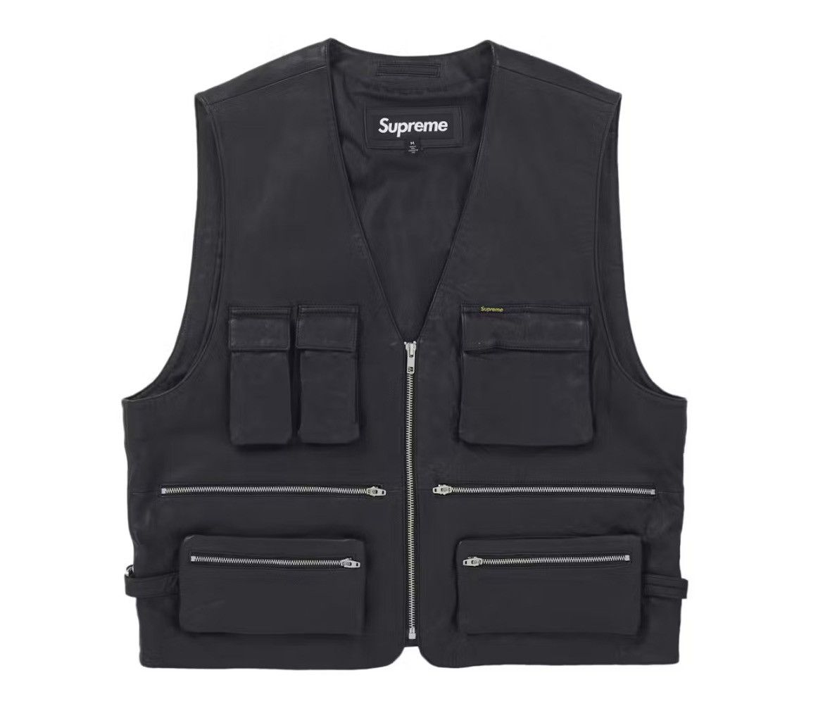 Supreme Supreme SS 2023 Patchwork Leather Cargo Vest Black