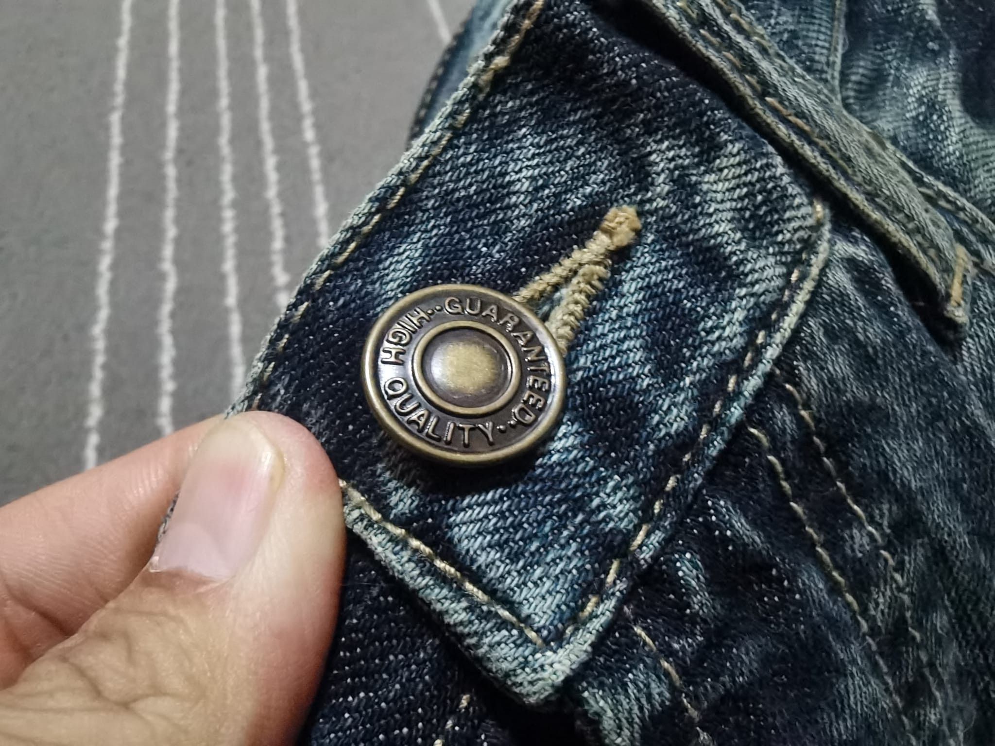 Japanese Brand Wagara raijin and fujin denim w27 2121 Size US 27 - 13 Thumbnail
