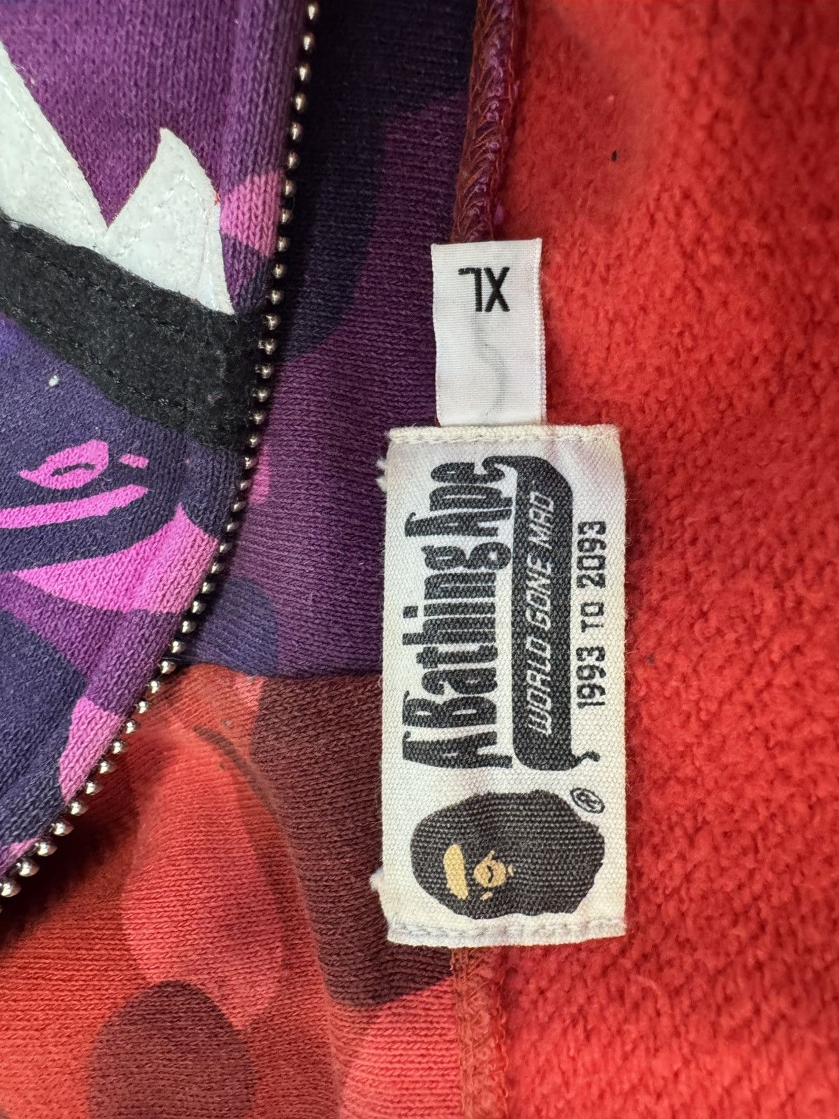 Bape BAPE Color Camo Crazy Shark Full Zip Hoodie Size US XL / EU 56 / 4 - 10 Thumbnail