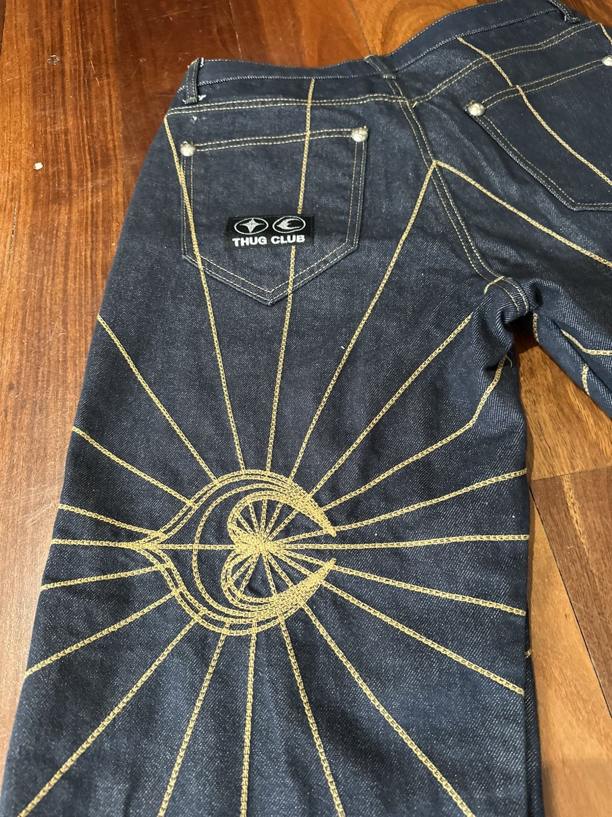 Thug Club Indigo Chain Stitch Denim Pants