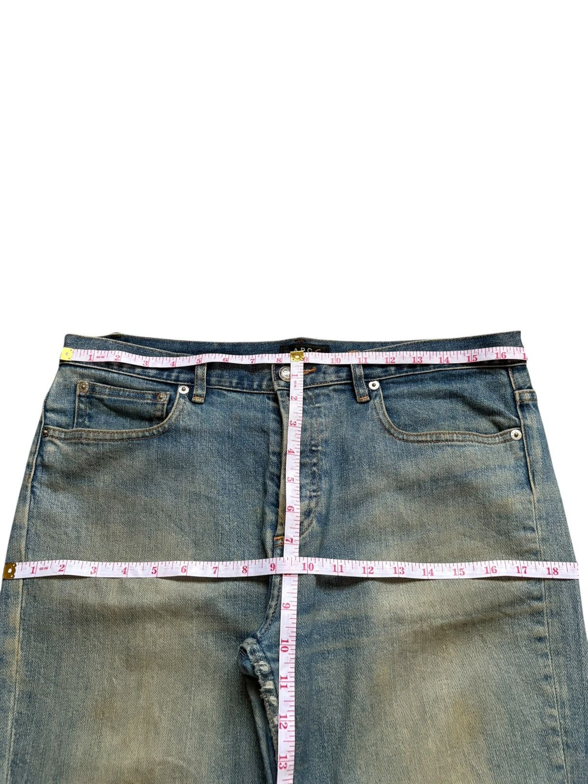 A.P.C. Vintage A.P.C Rusty Mud Wash Distressed Slim Skinny Jeans Size US 34 / EU 50 - 12 Thumbnail