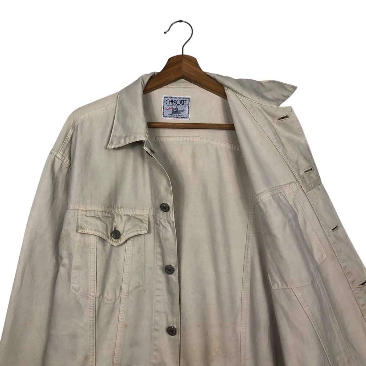 Vintage 📌Vintage Biker Chore Jacket Trucker Cherokee Issey Miyake Size US L / EU 52-54 / 3 - 14 Thumbnail